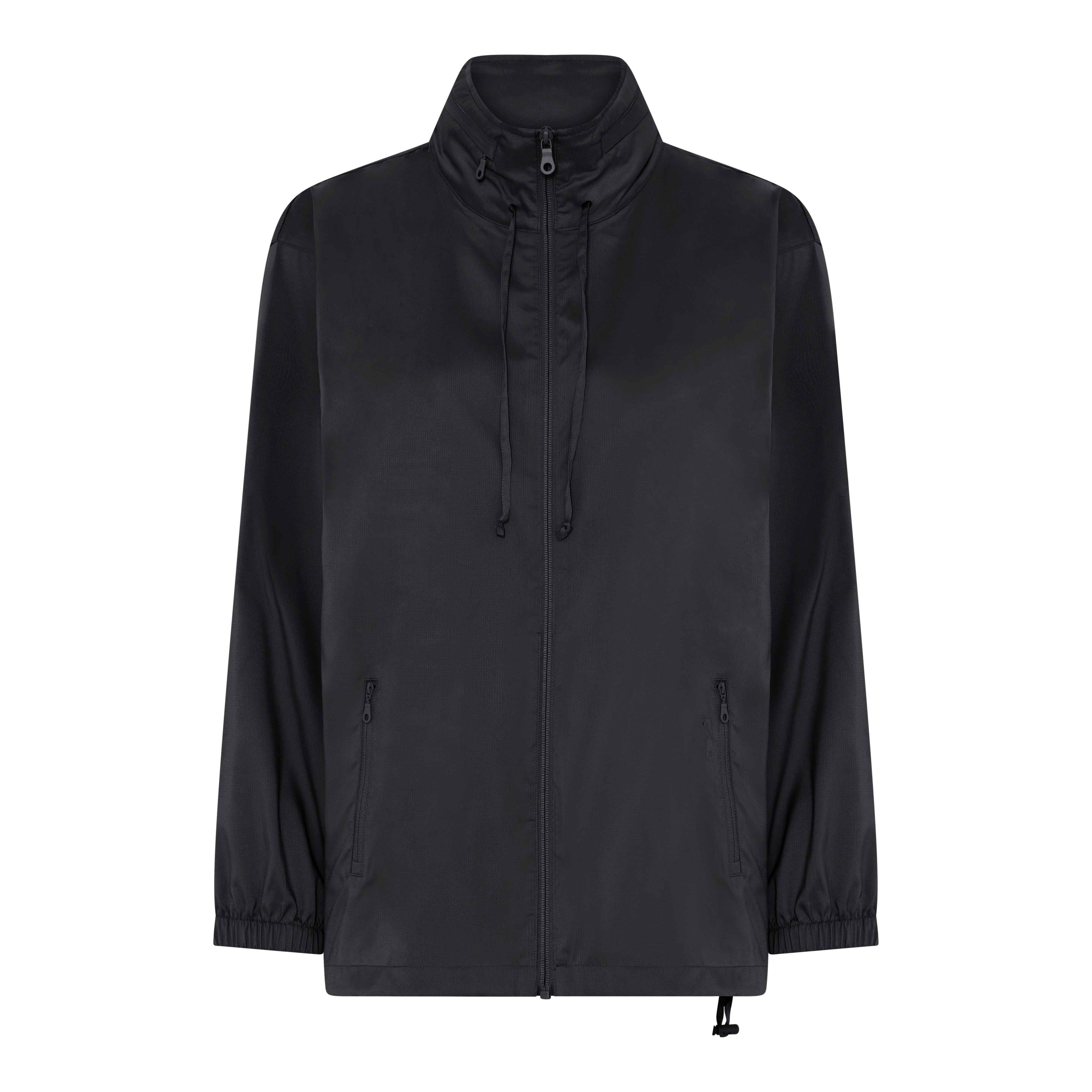 Sideline Windbreaker, Full Zip, Black