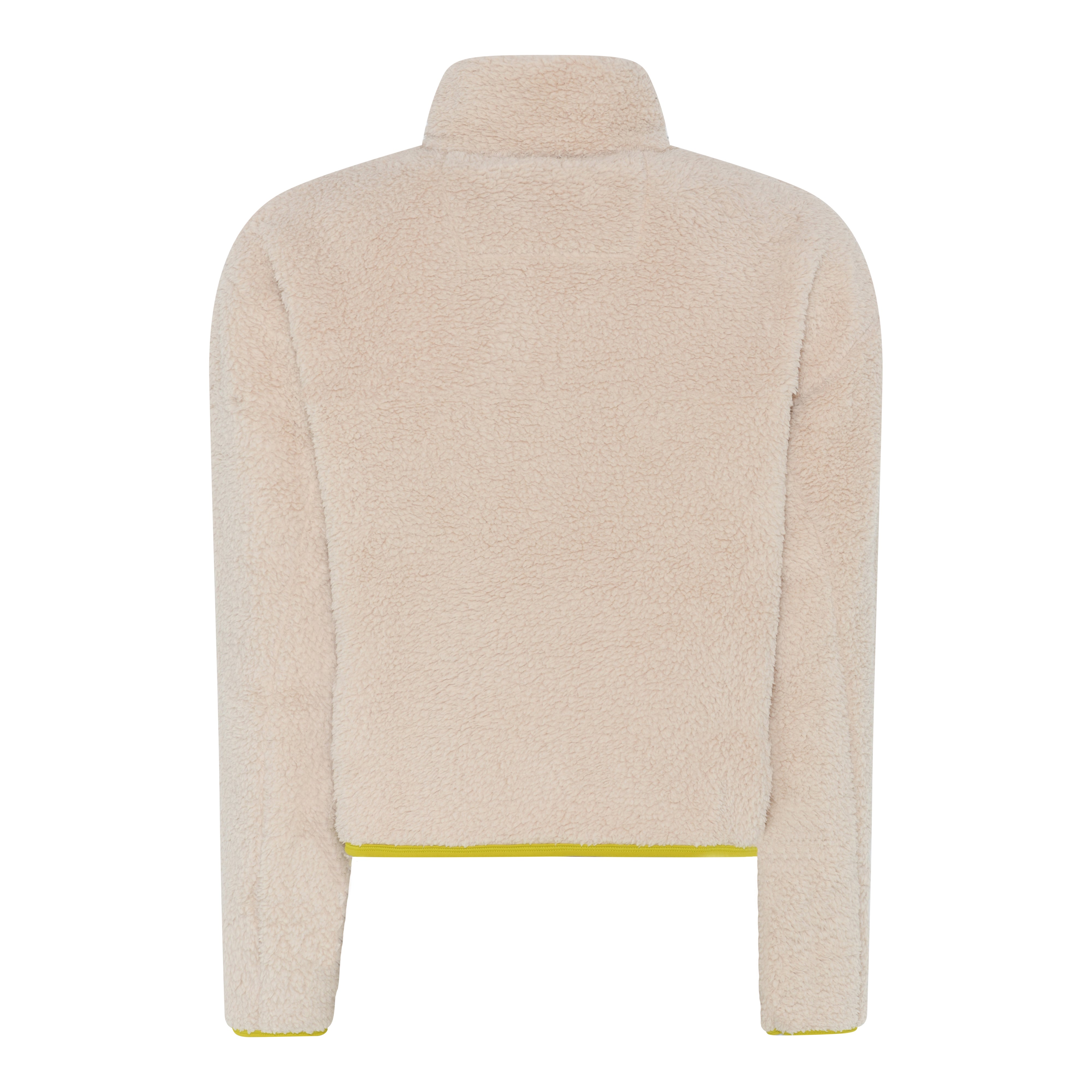 Recycled Fleece Jacket, Half Zip, Cream