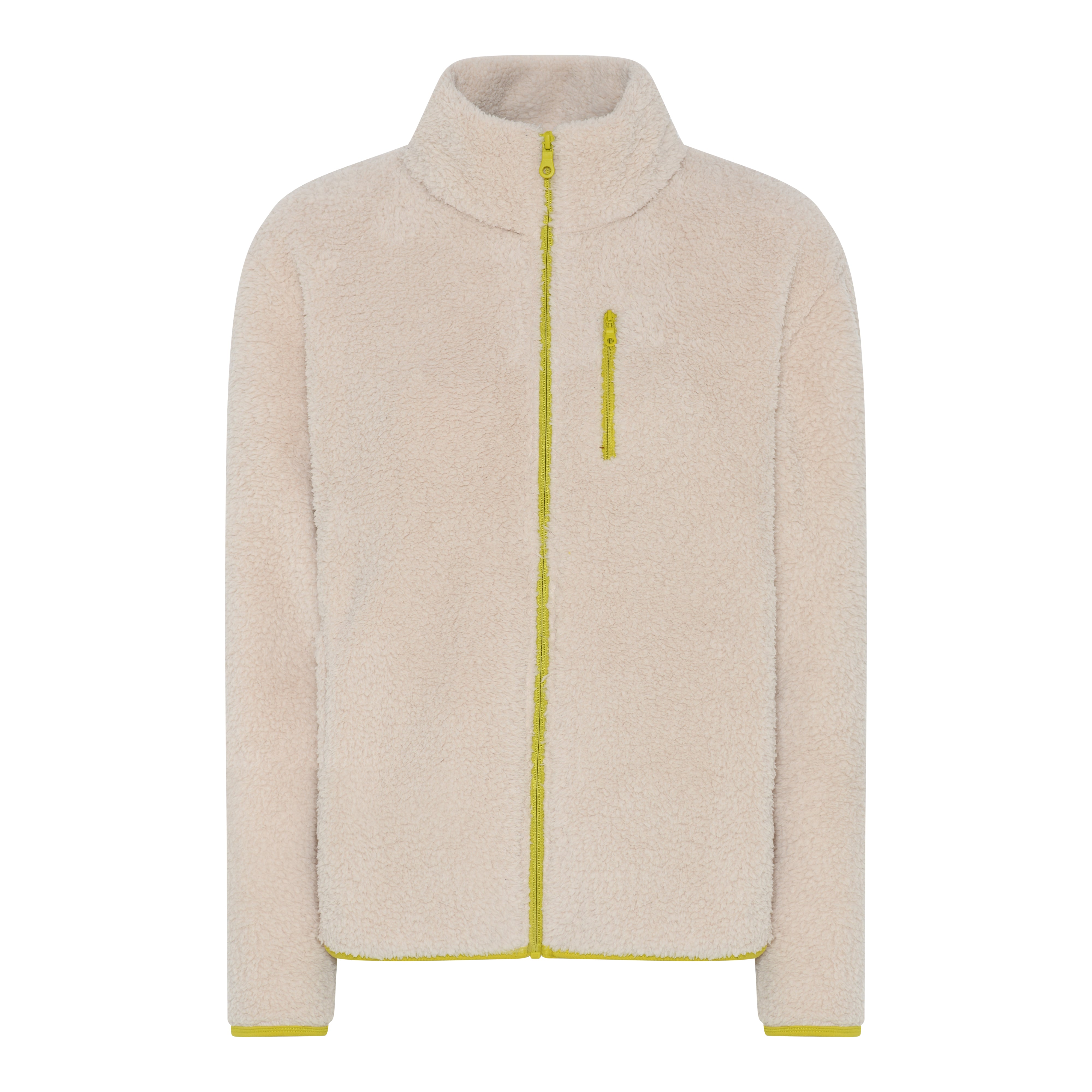 Recycled Fleece Jacket, Full Zip, Cream