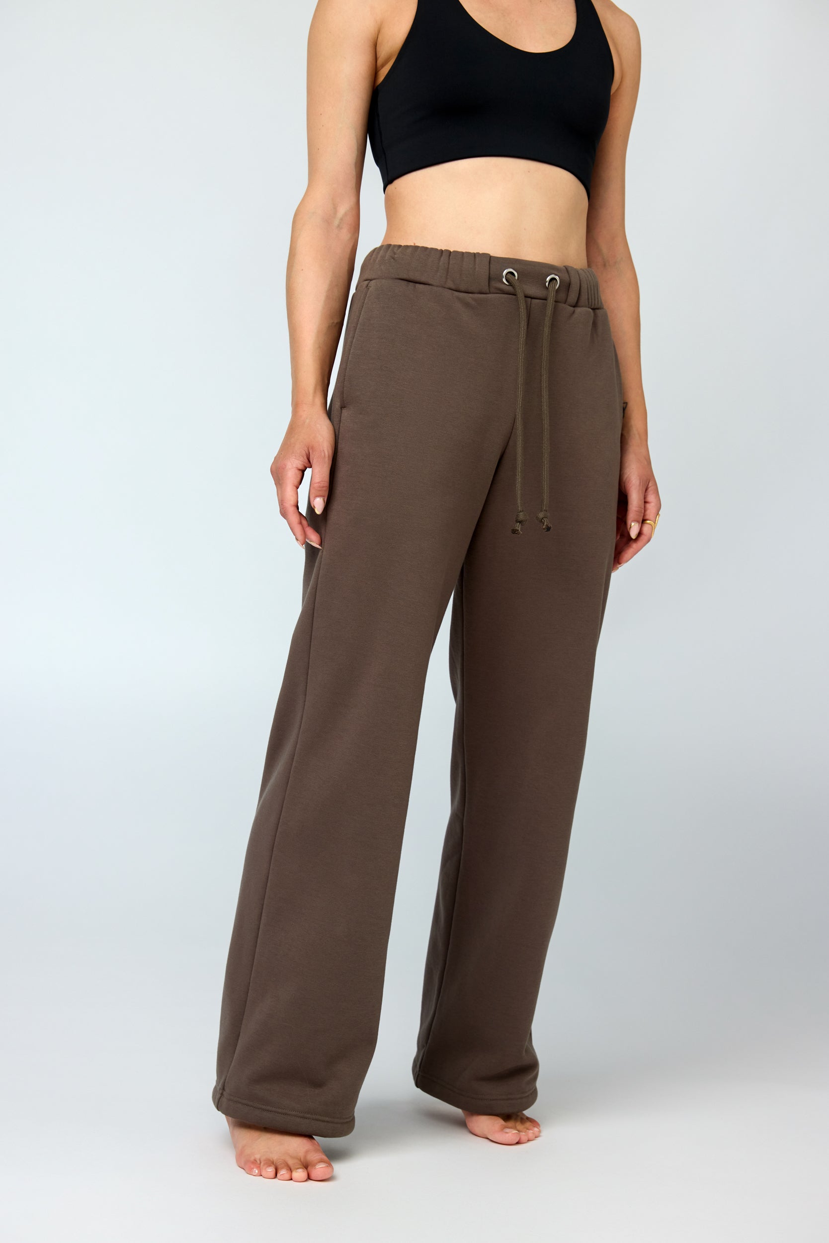 Millie Straight Leg Sweatpant, Mink