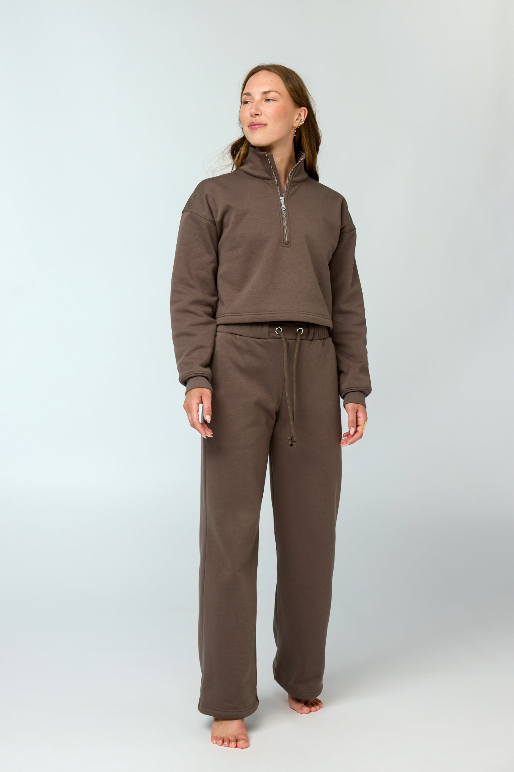 Millie Straight Leg Sweatpant, Mink