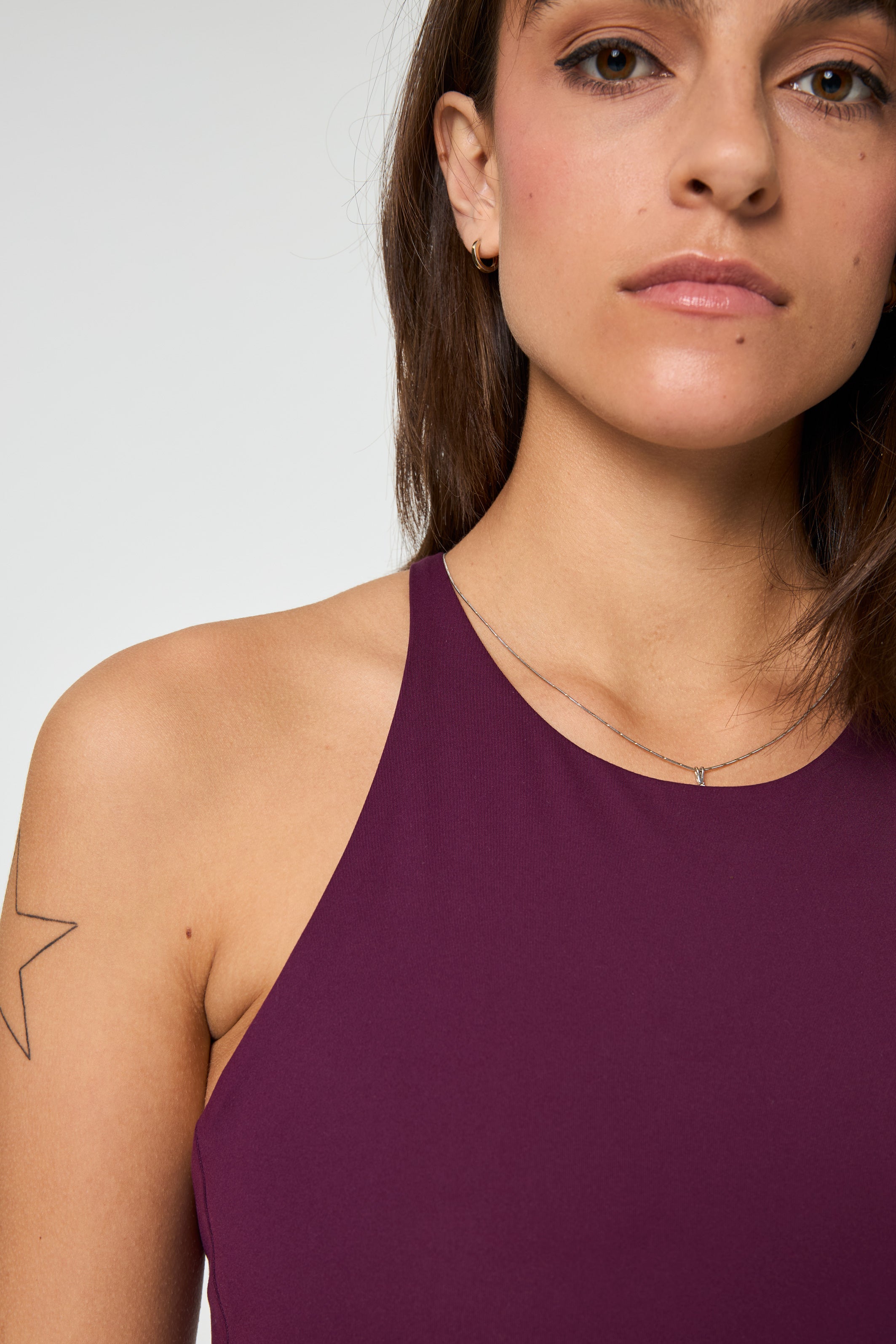 Topanga Bra, Cross-Back, Plum