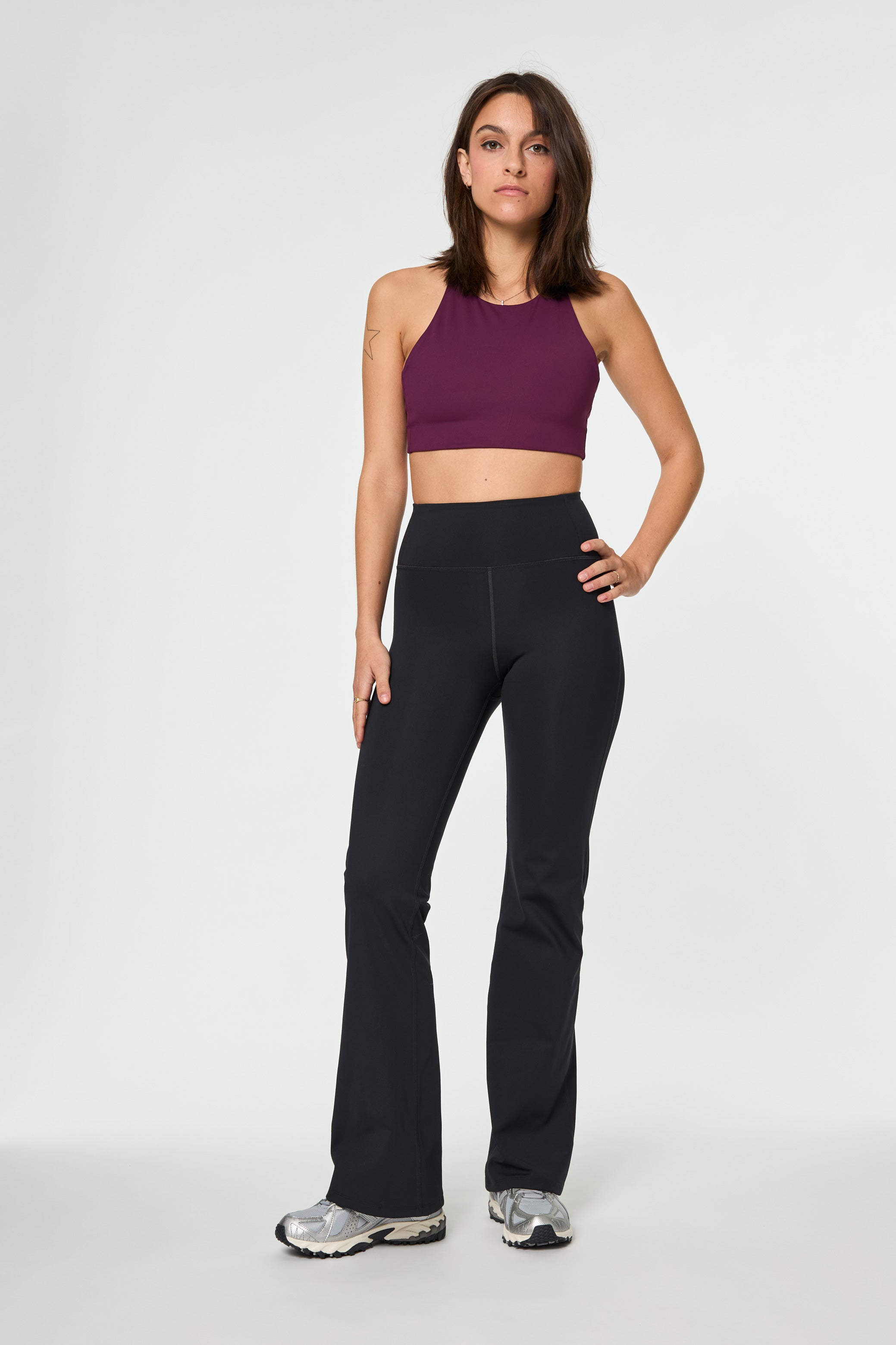 Topanga Bra, Cross-Back, Plum