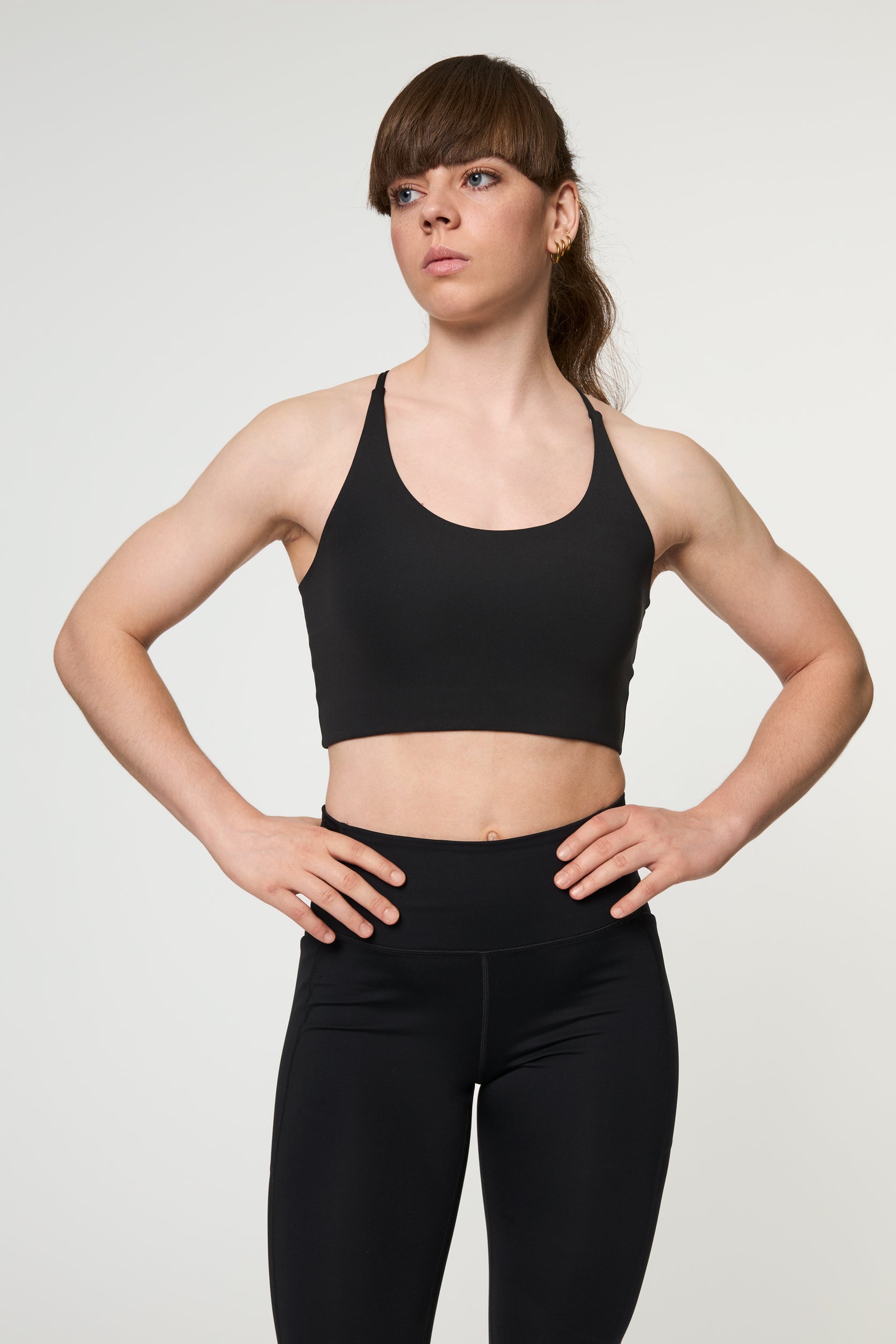 Float Cleo Halter Bra, Black