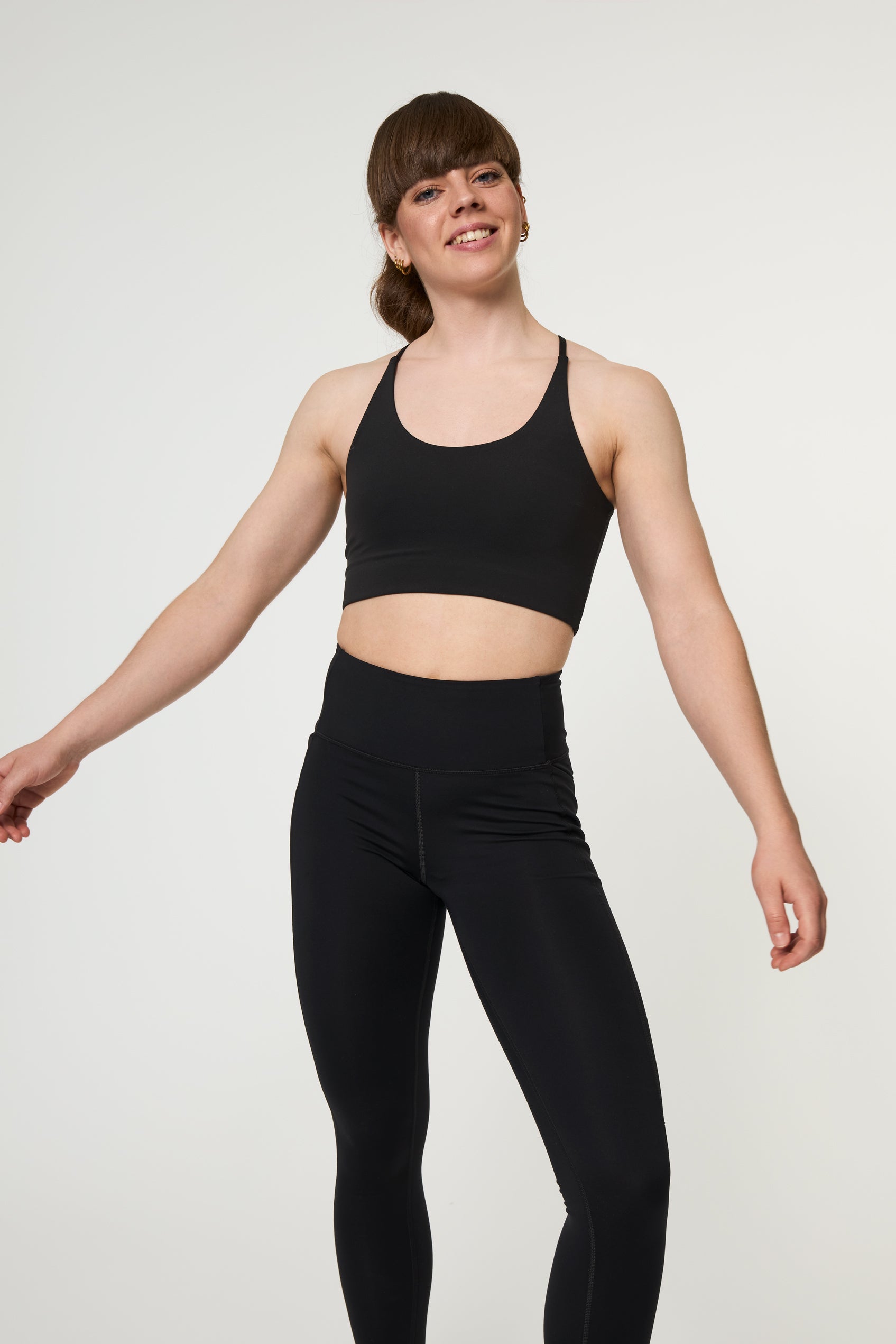 Float Cleo Halter Bra, Black