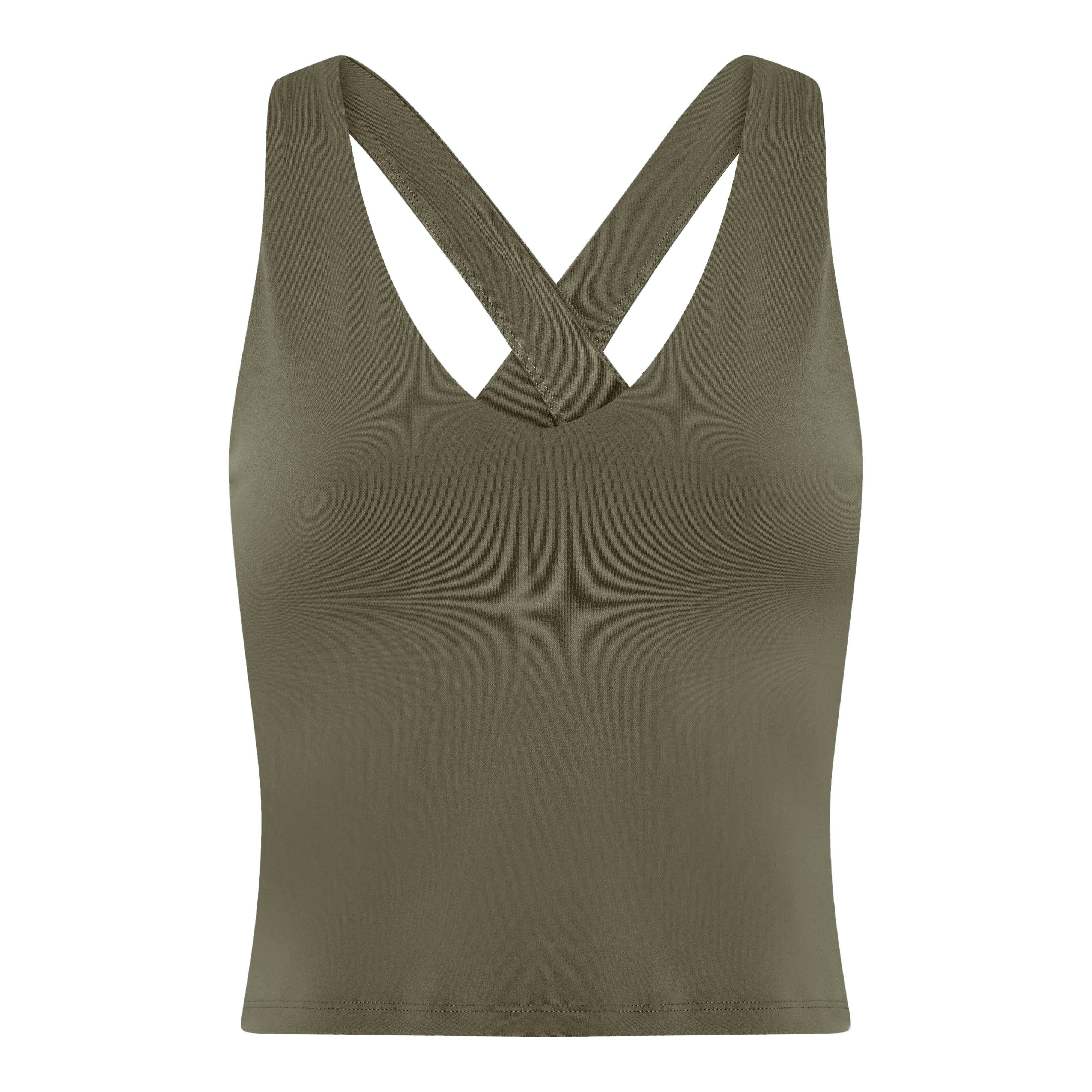 Float Zoe Tank, Cross-Back, Cured Green