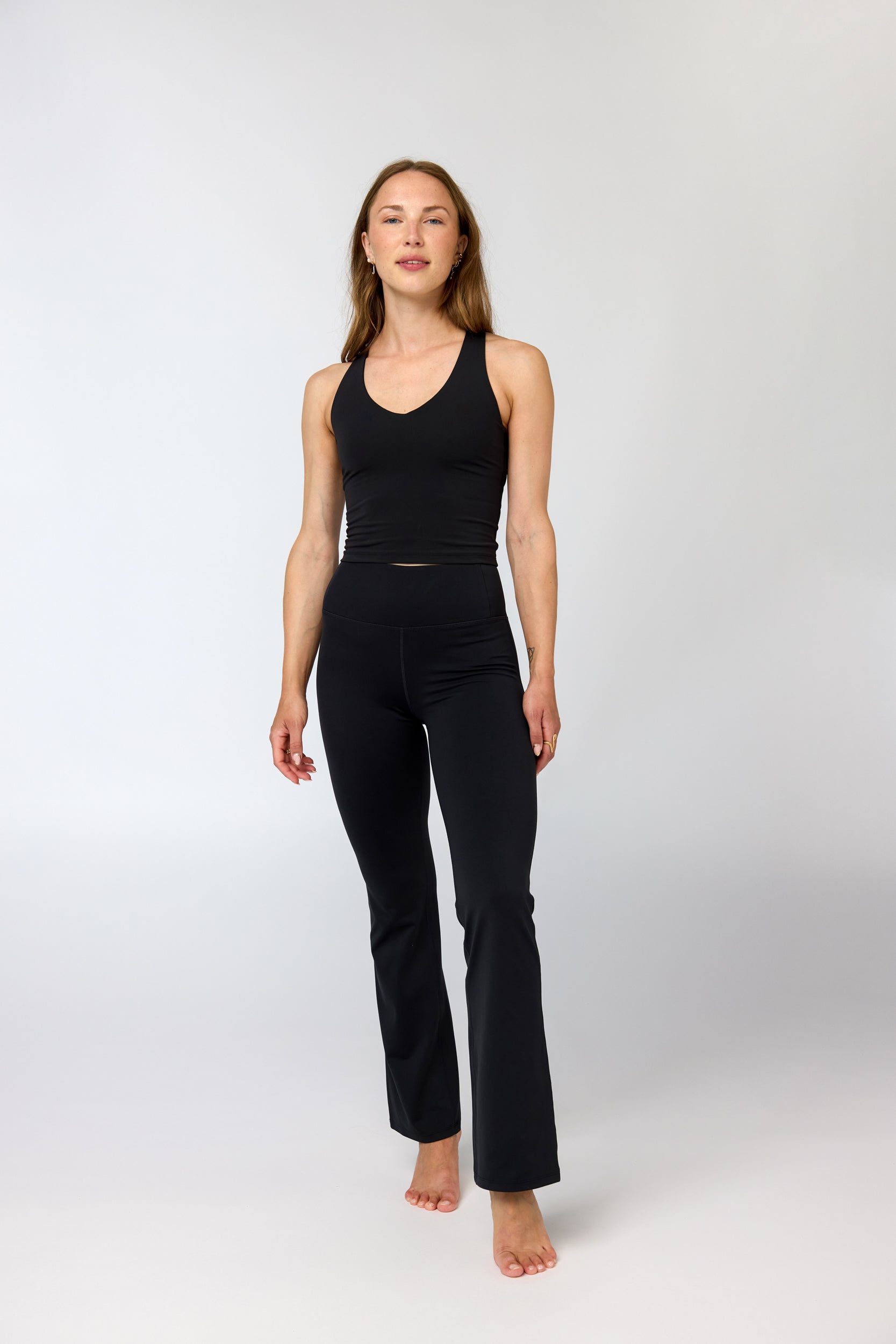 Float Zoe Tank, Cross-Back, Black