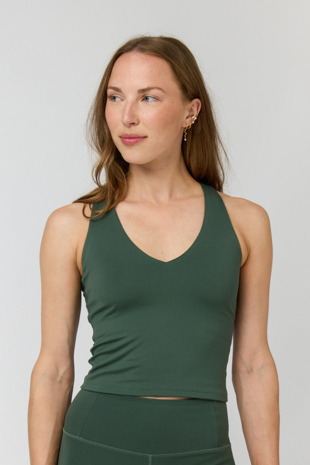 Float Zoe Tank, Cross-Back, Jungle