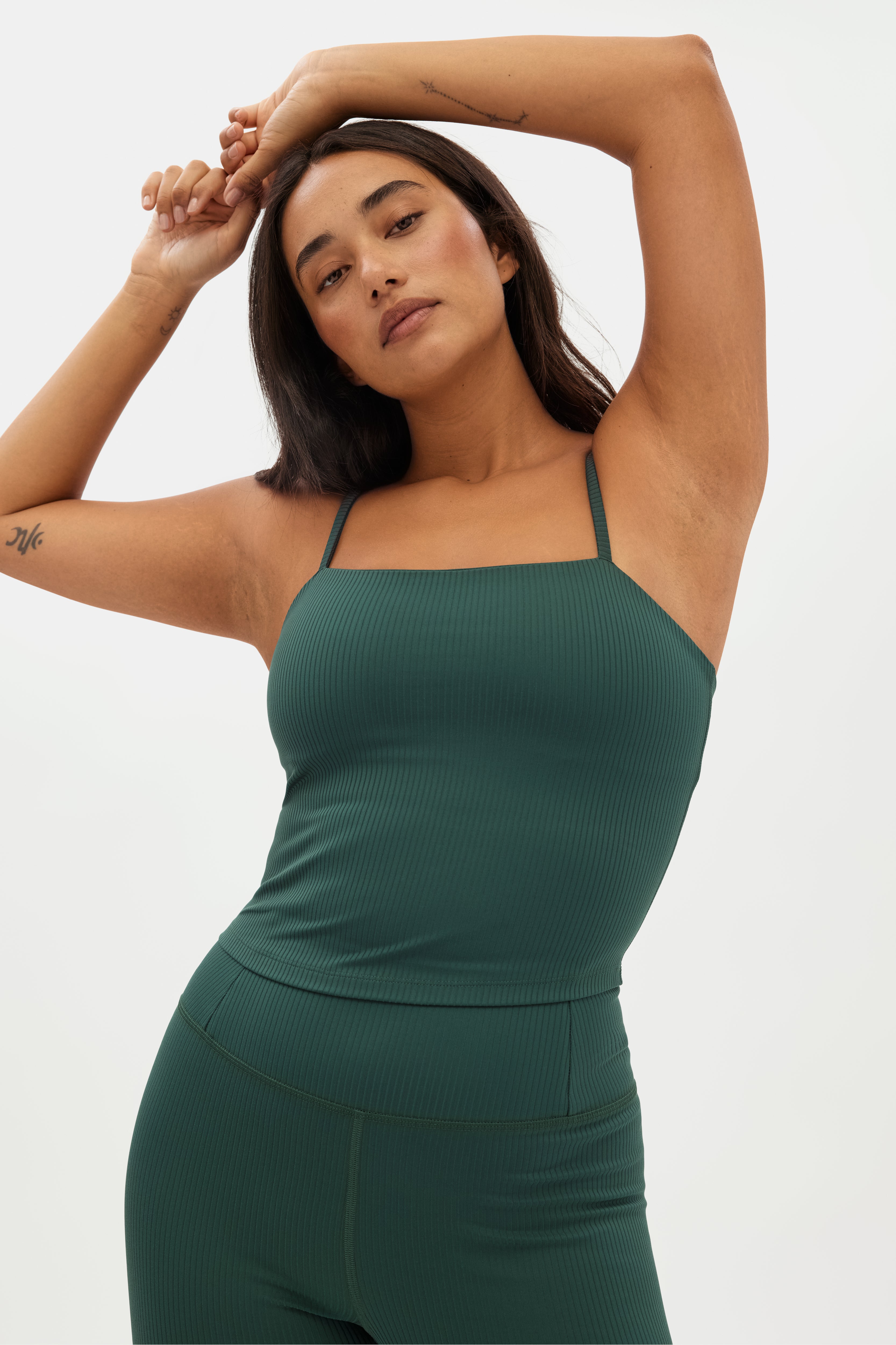 Rib Cami Top, Moss