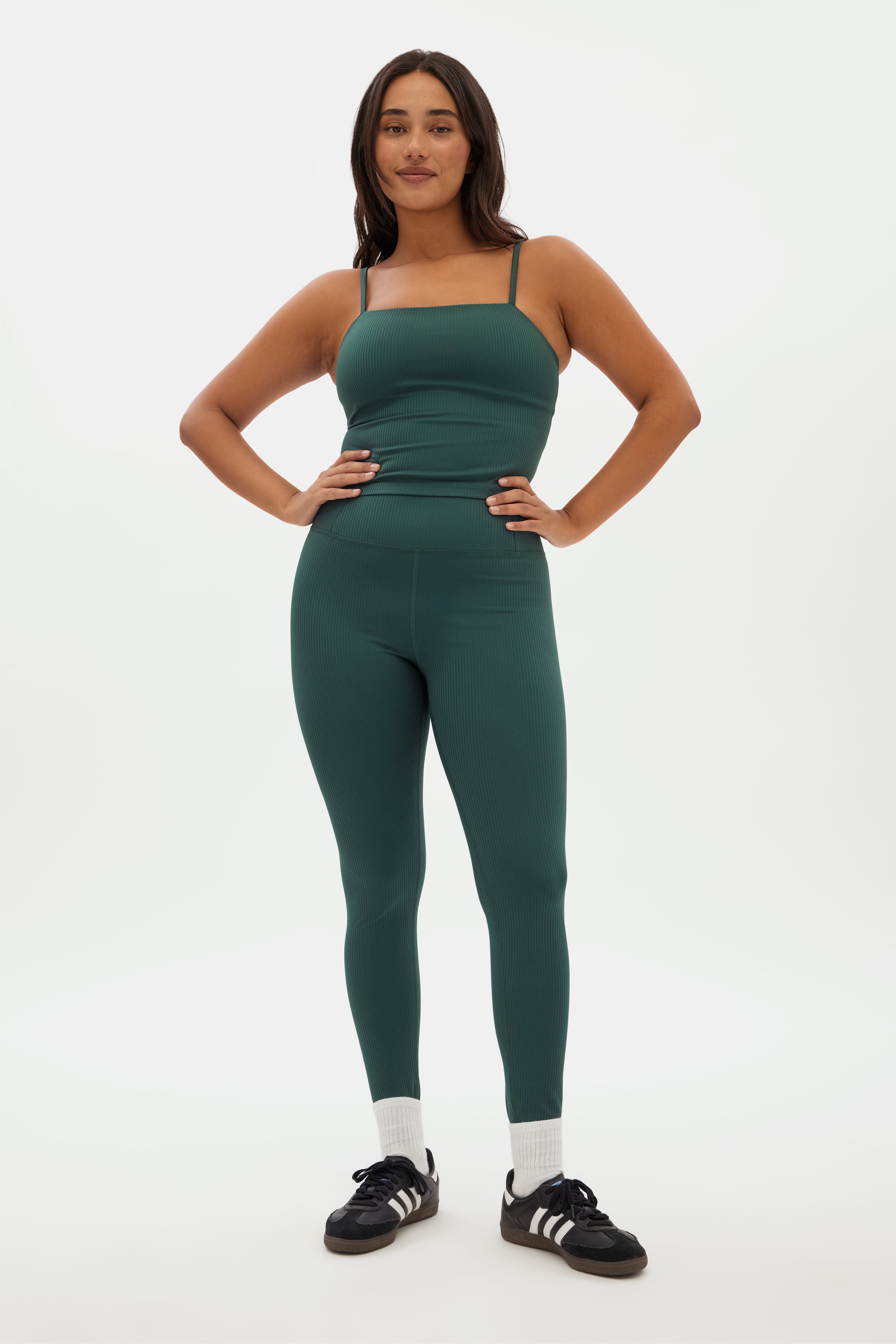 Rib Cami Top, Moss