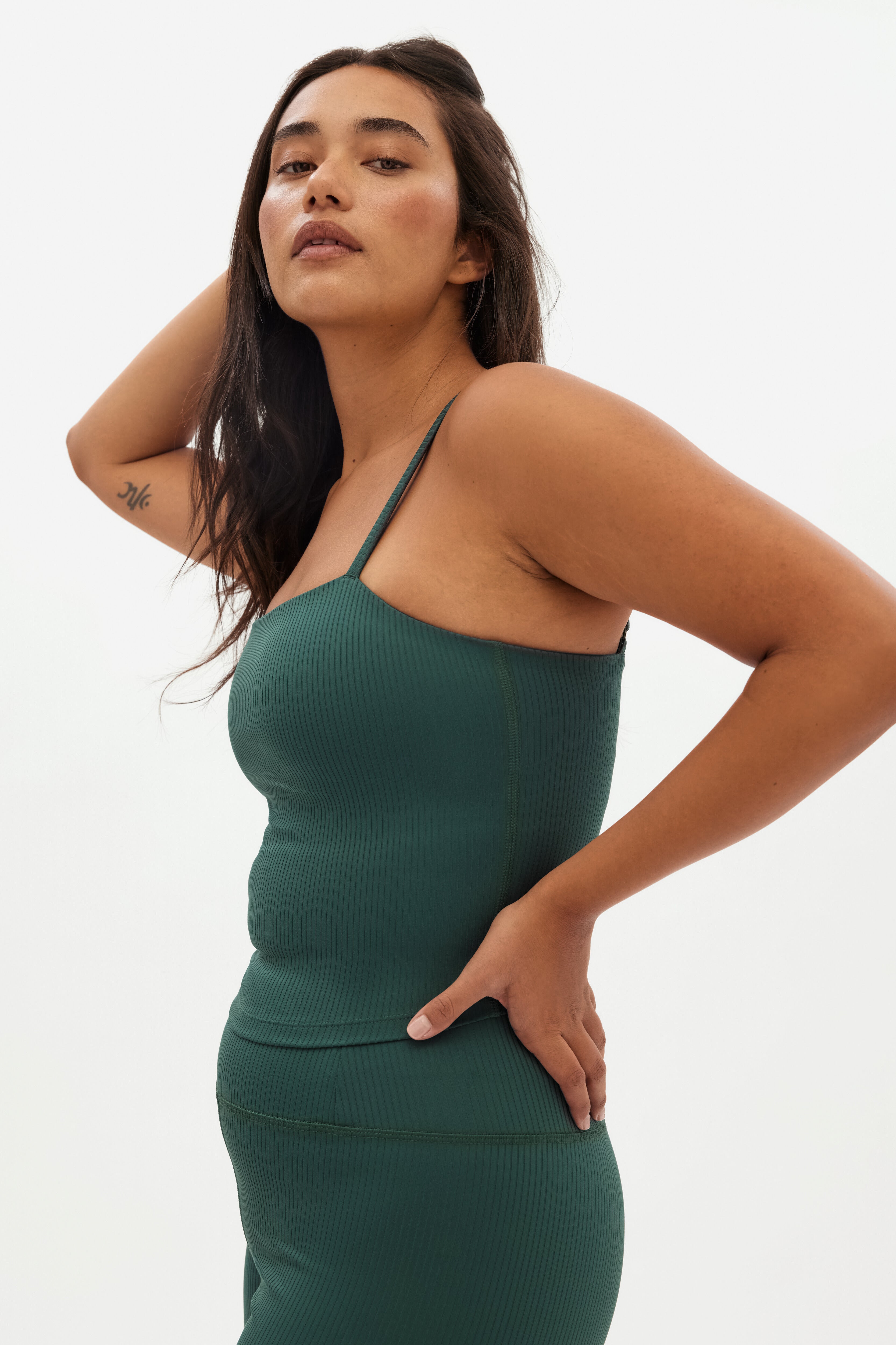 Rib Cami Top, Moss