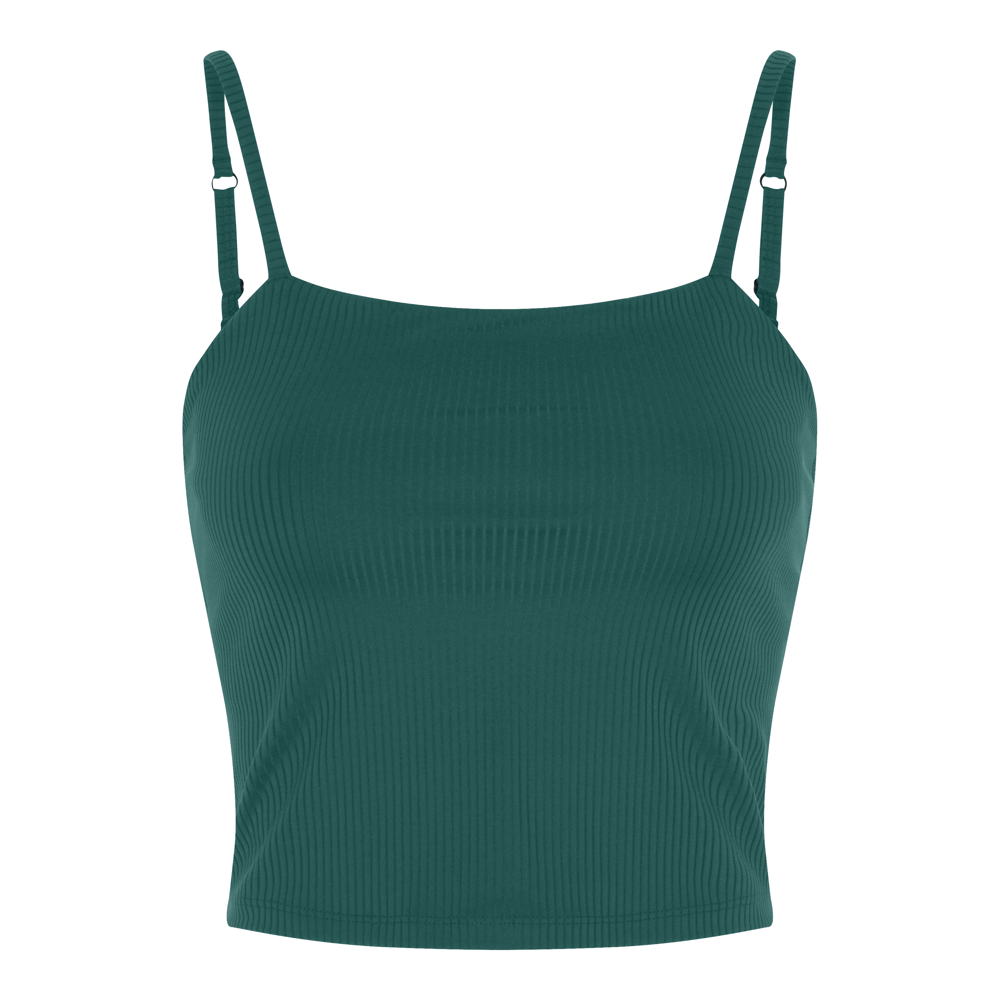 Rib Cami Top, Rain Forest