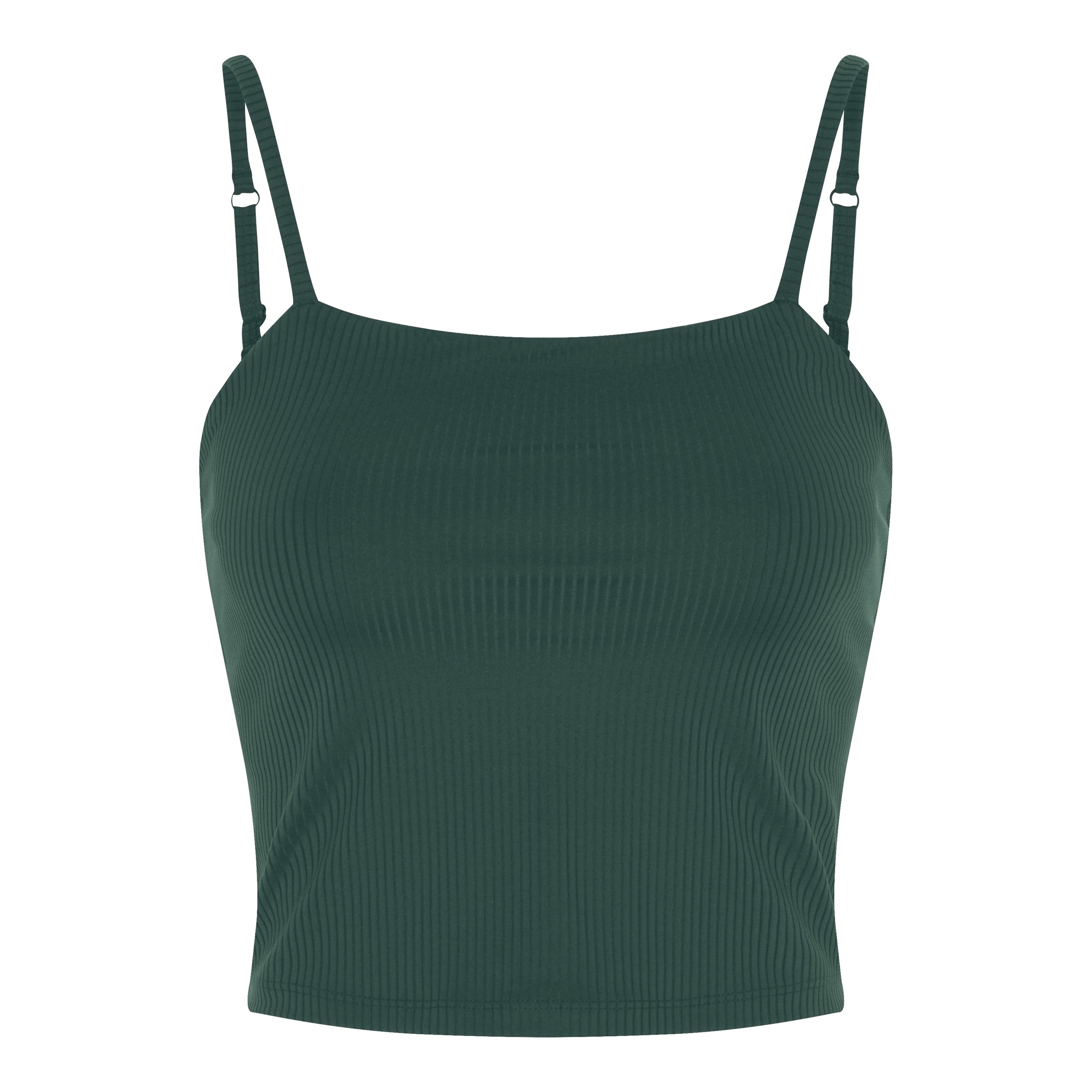 Rib Cami Top, Moss