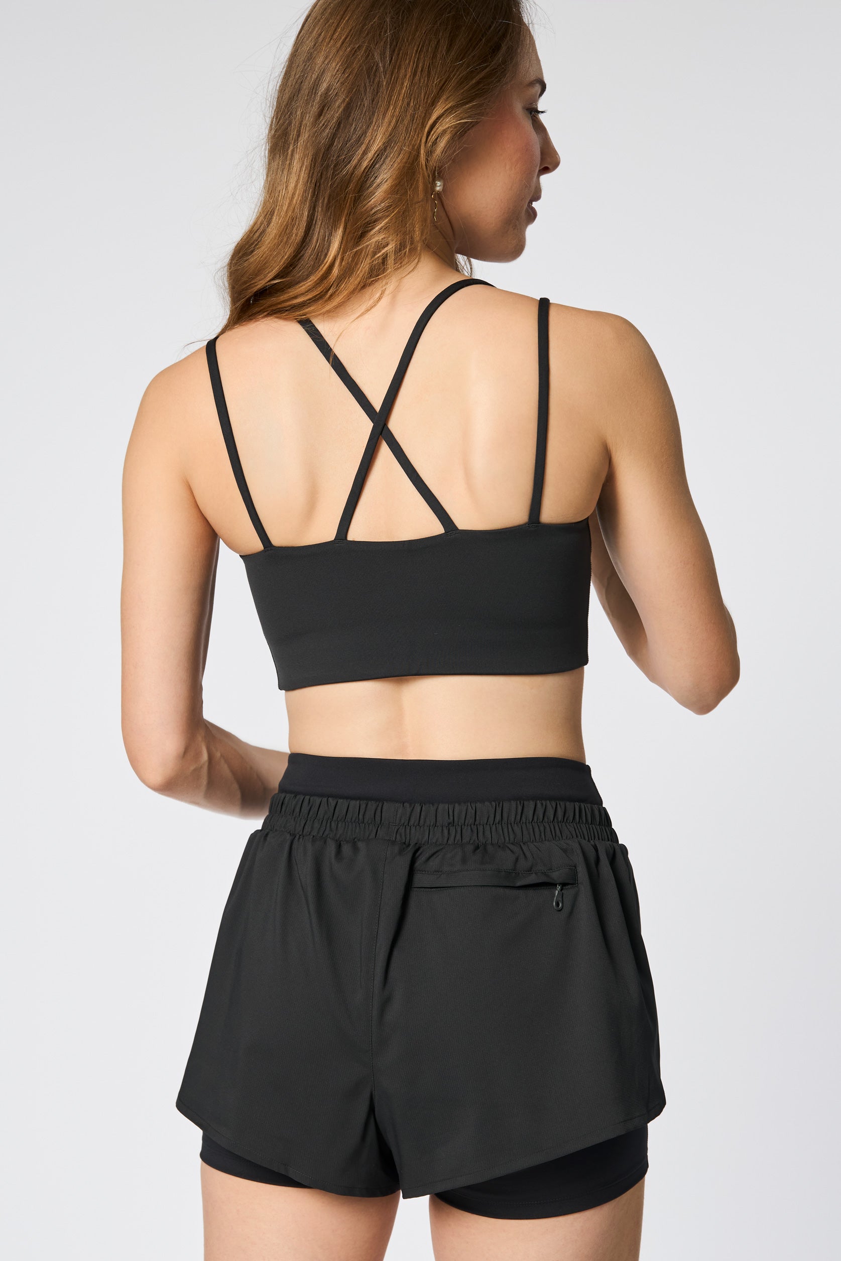 Float Noah Strappy Bra, Black