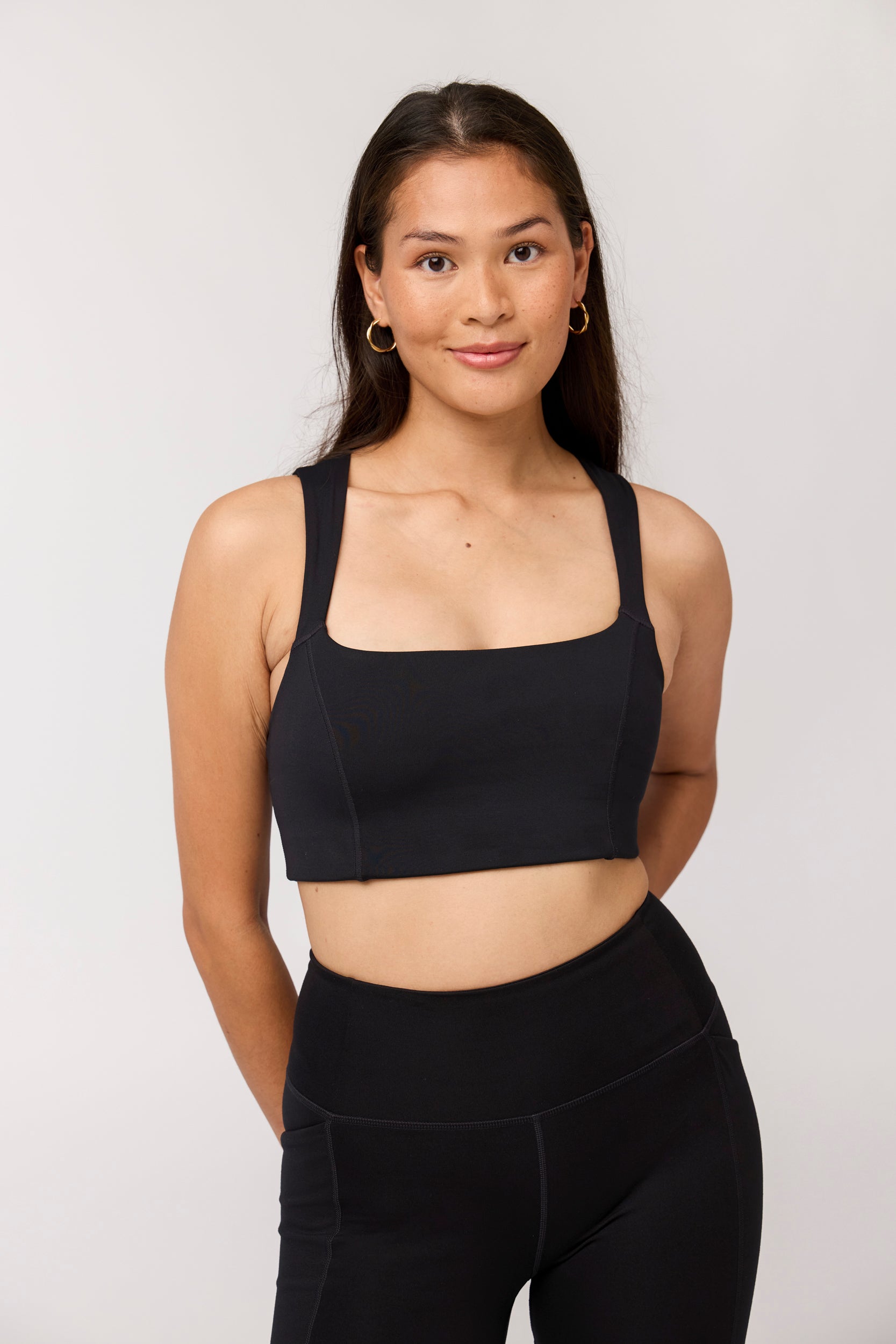 Natalie Seamed Bra, Black