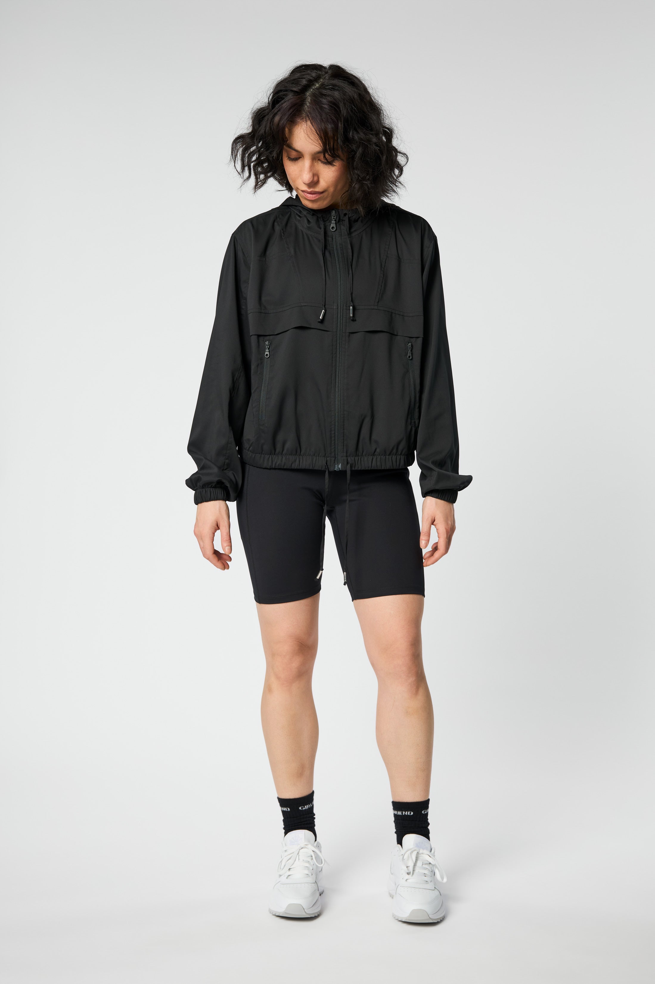 Allie Hoodie Windbreaker, Black