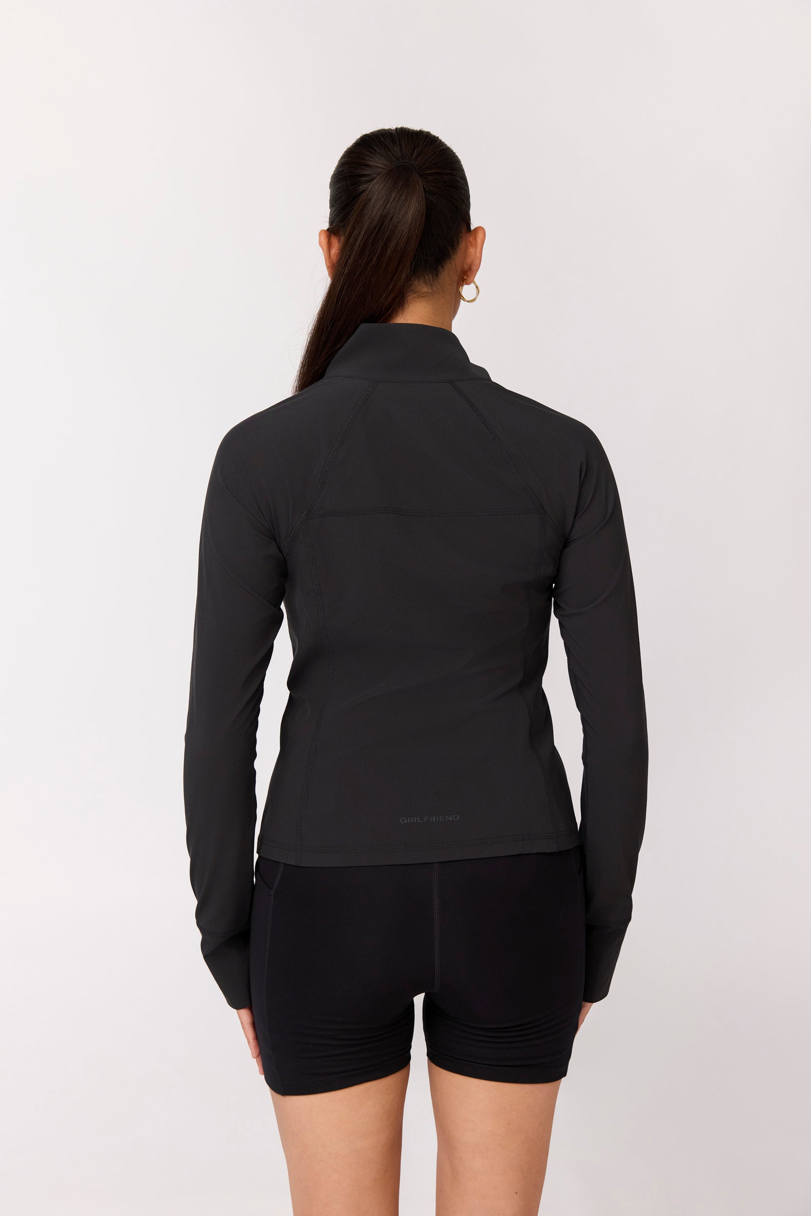 Estrella Fitted Run Jacket, Black