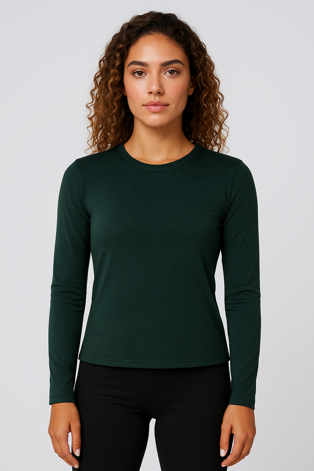 Reset Fitted Long Sleeve Tee, Moss