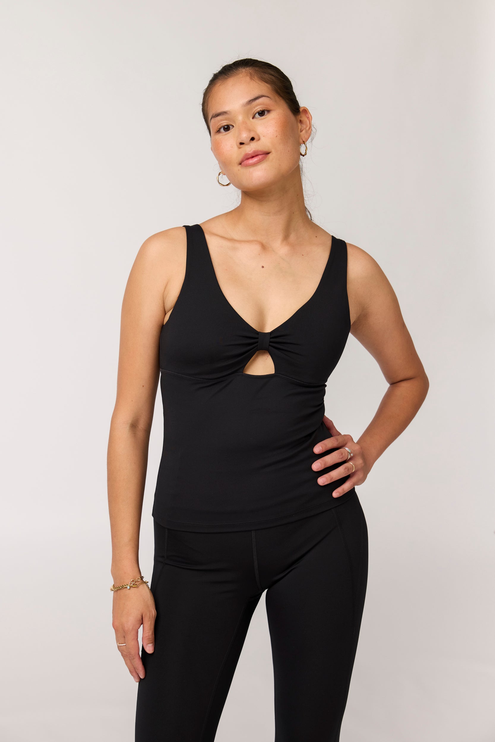 Meredith Bow Tank, Black