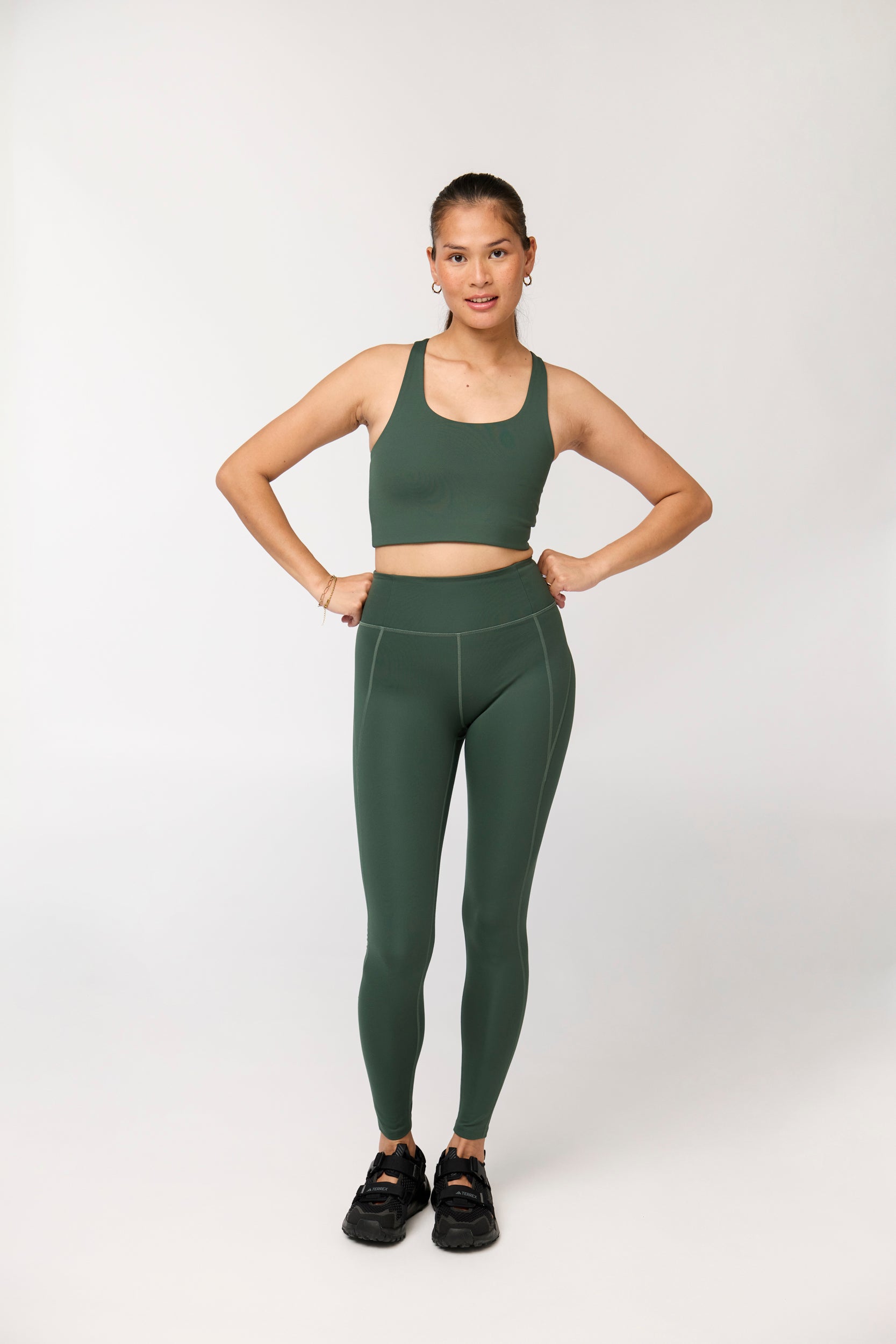 Compressive High-Rise Legging, Long, Jungle