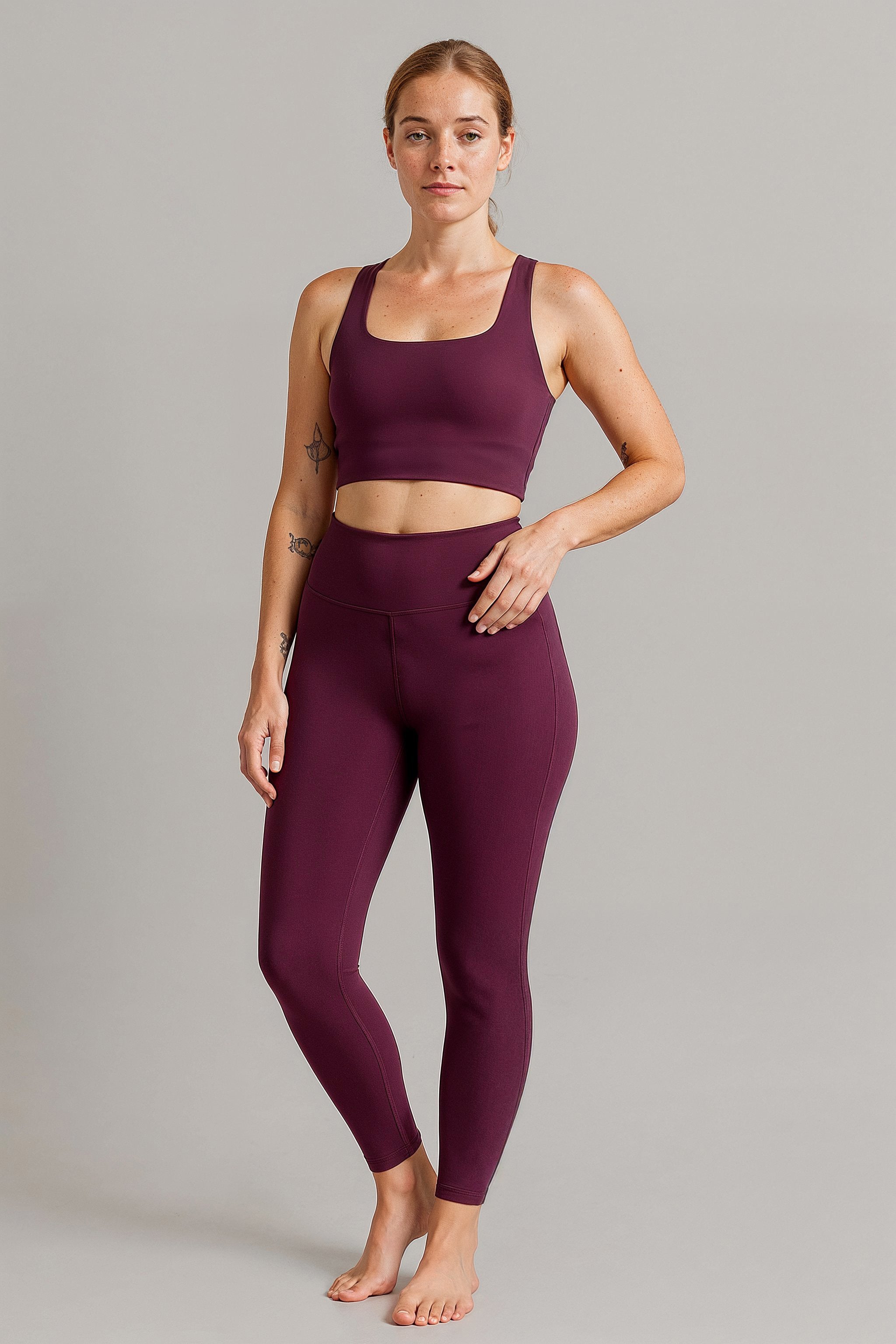 Compressive High-Rise Legging Long Plum