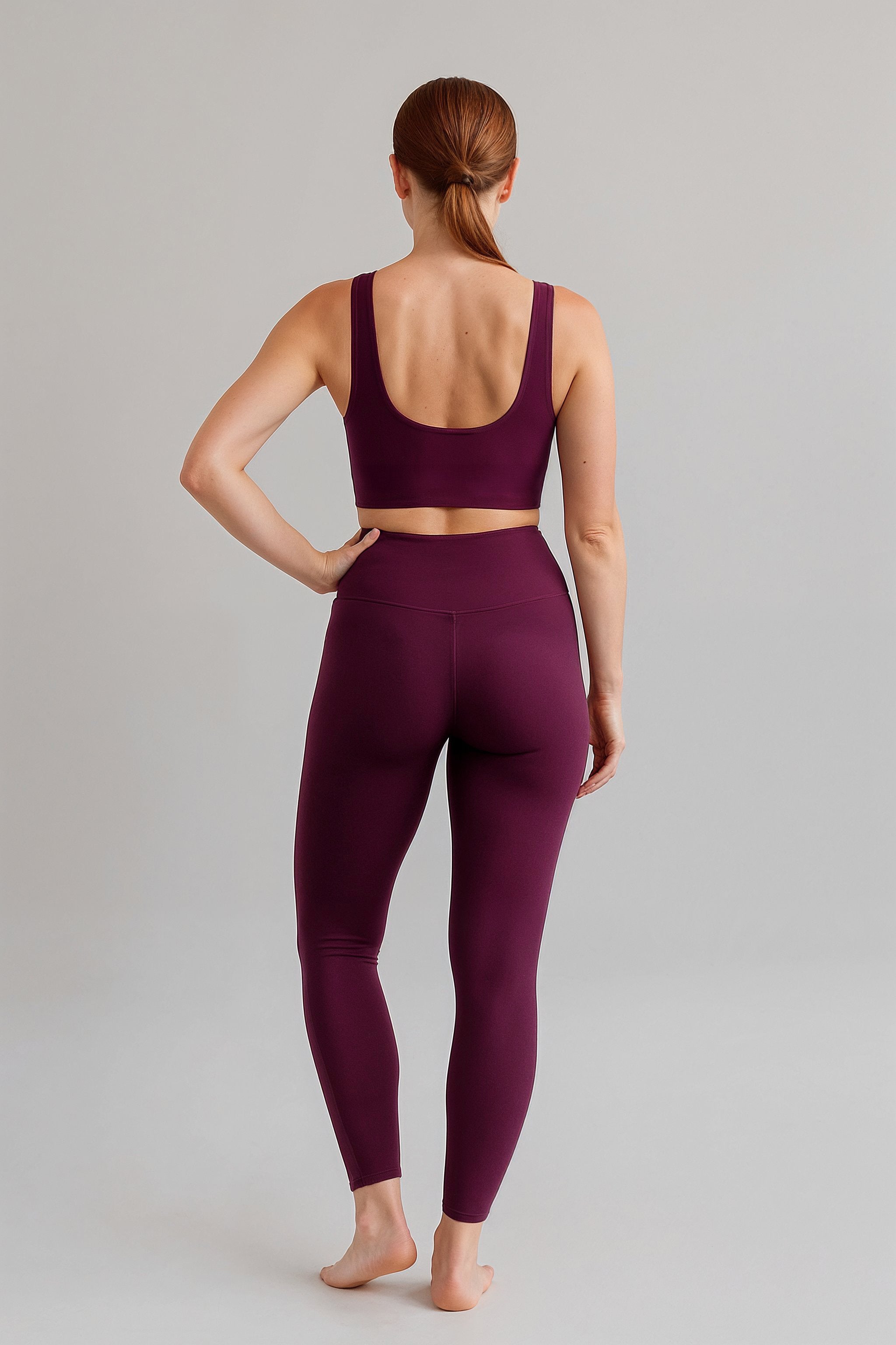 Compressive High-Rise Legging Long Plum