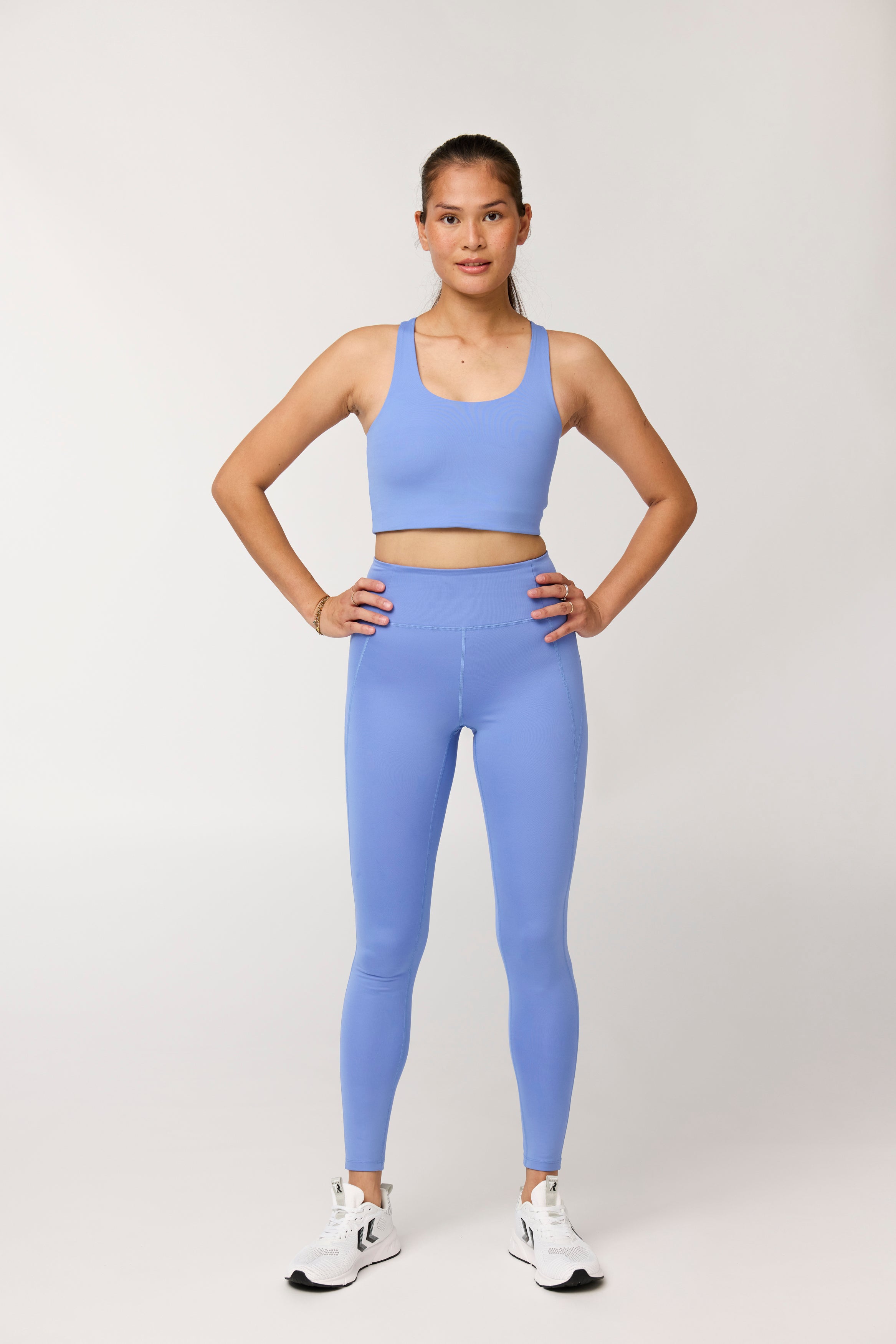 Compressive High-Rise Legging, Long, Periwinkle