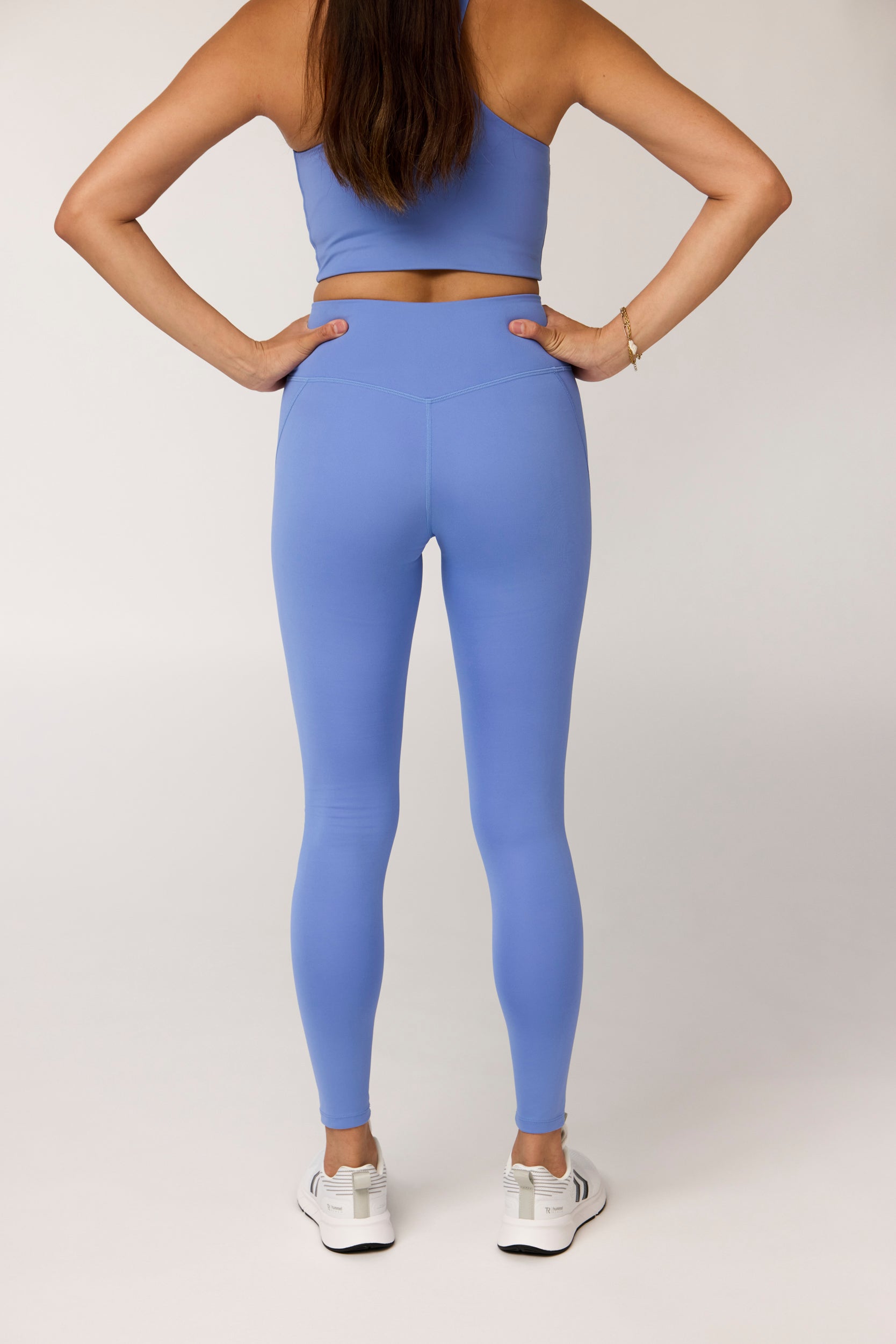 Compressive High-Rise Legging, Long, Periwinkle