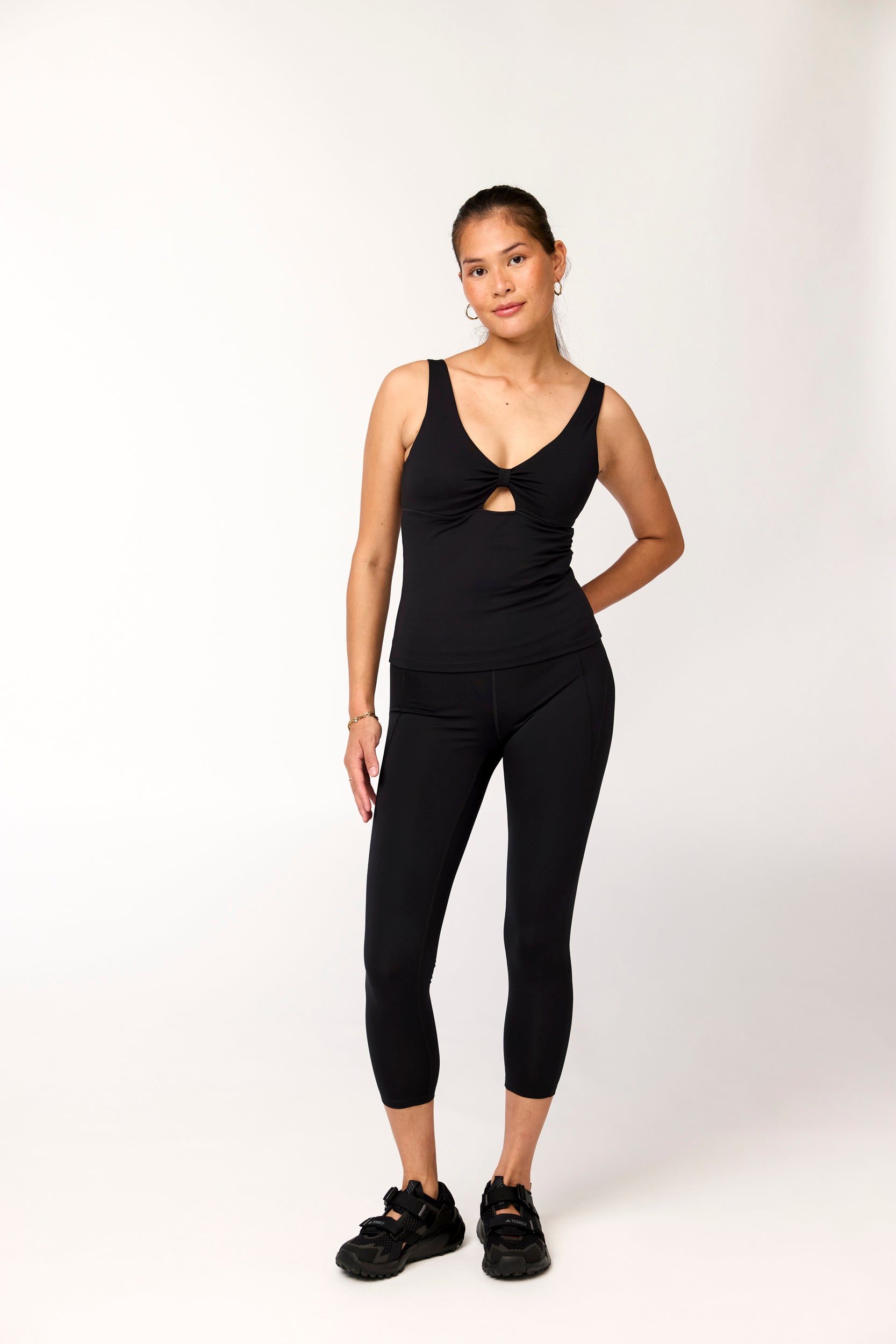 Compressive High-Rise Legging, 7/8, Black