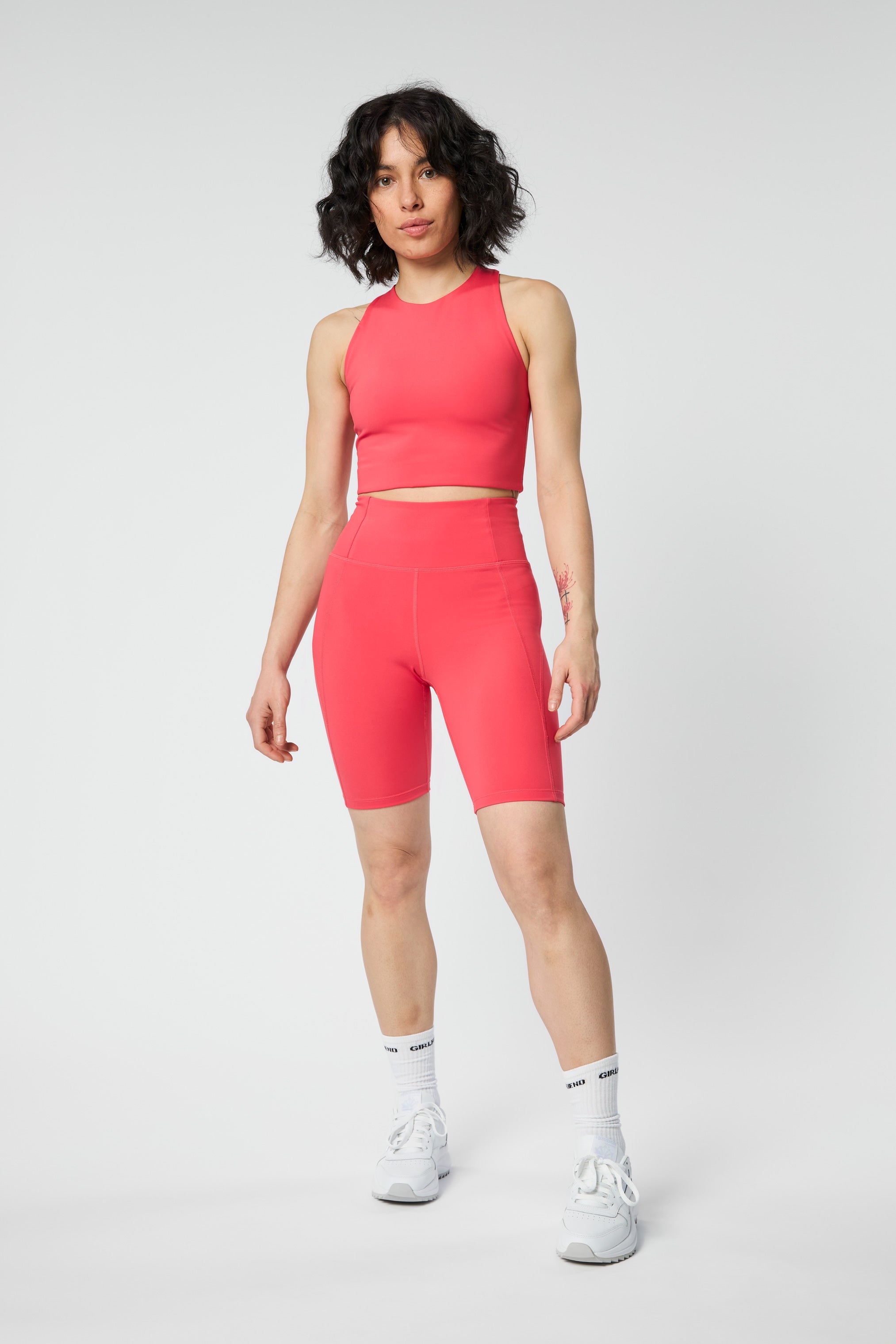 Compressive High-Rise Bike Shorts Geranium