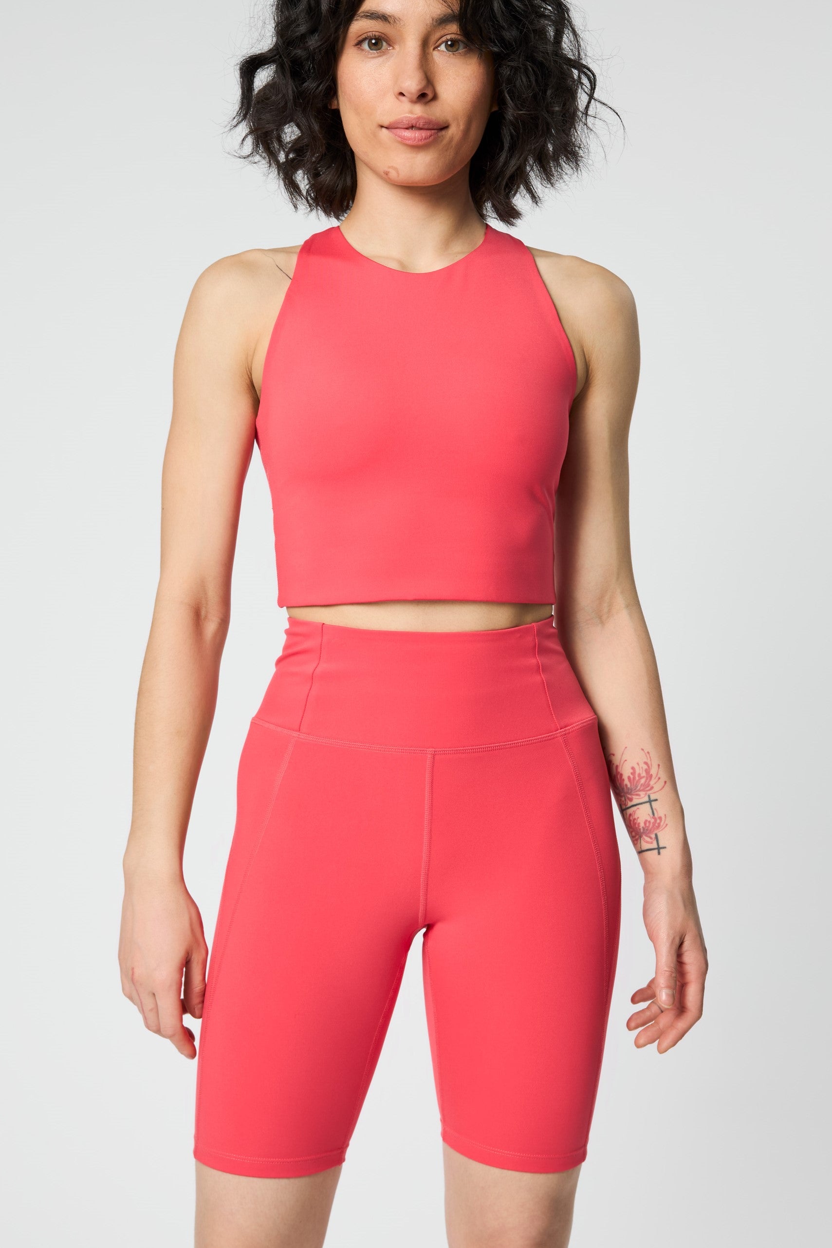 Compressive High-Rise Bike Shorts Geranium