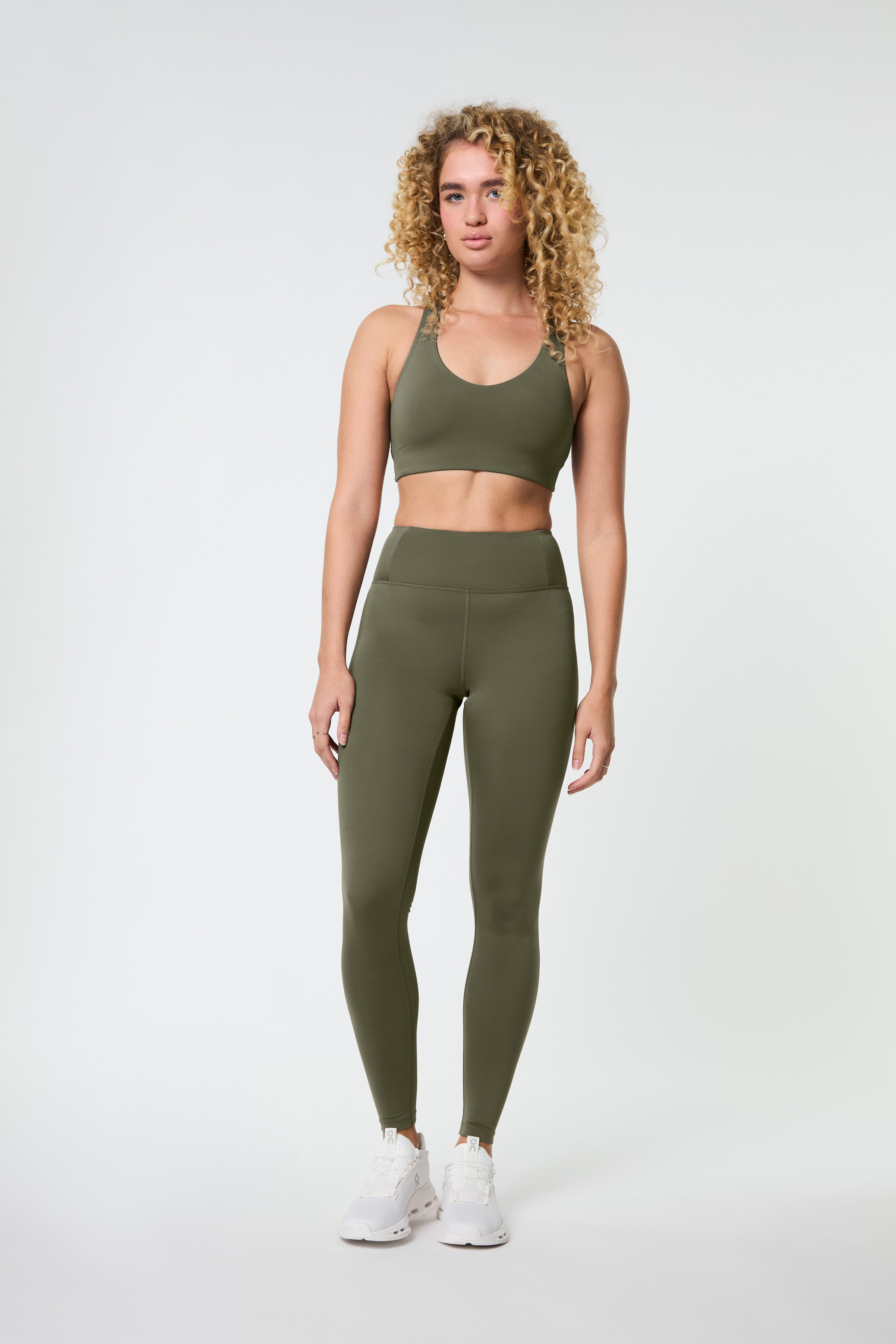 Float High-Rise Legging, Long, Cured Green