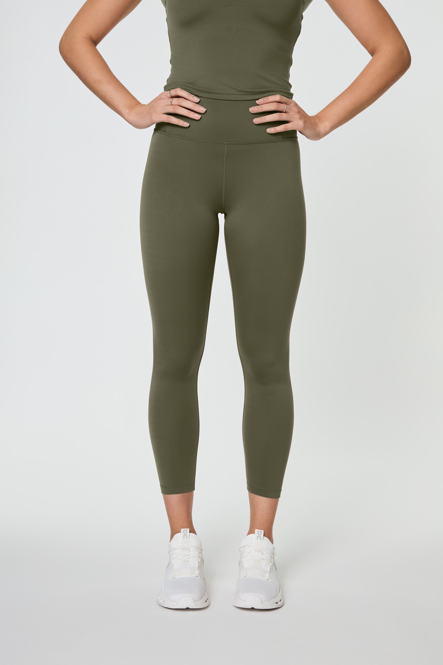 Float High-Rise Legging, 7/8, Cured Green