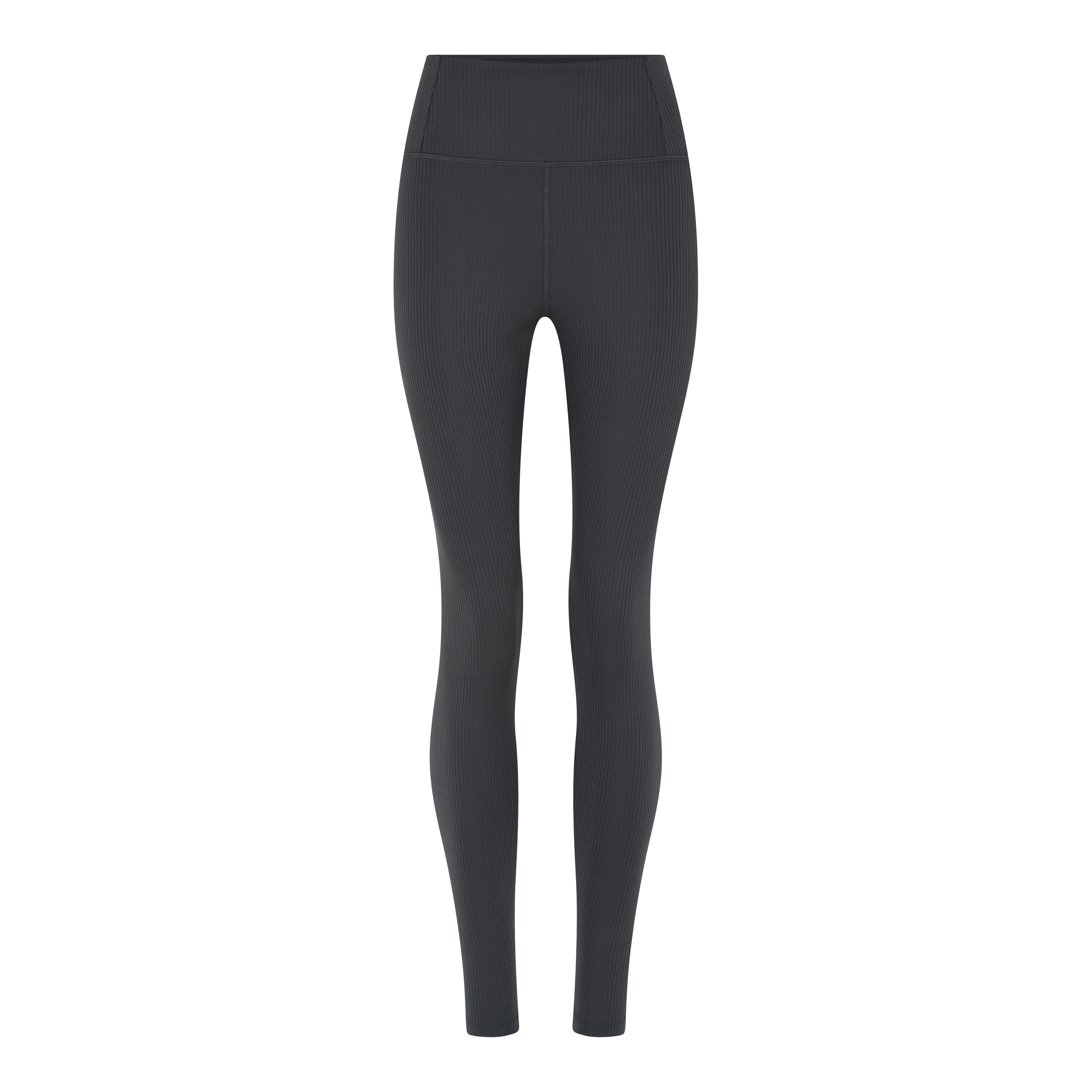 Rib High-Rise Legging, Long, Black