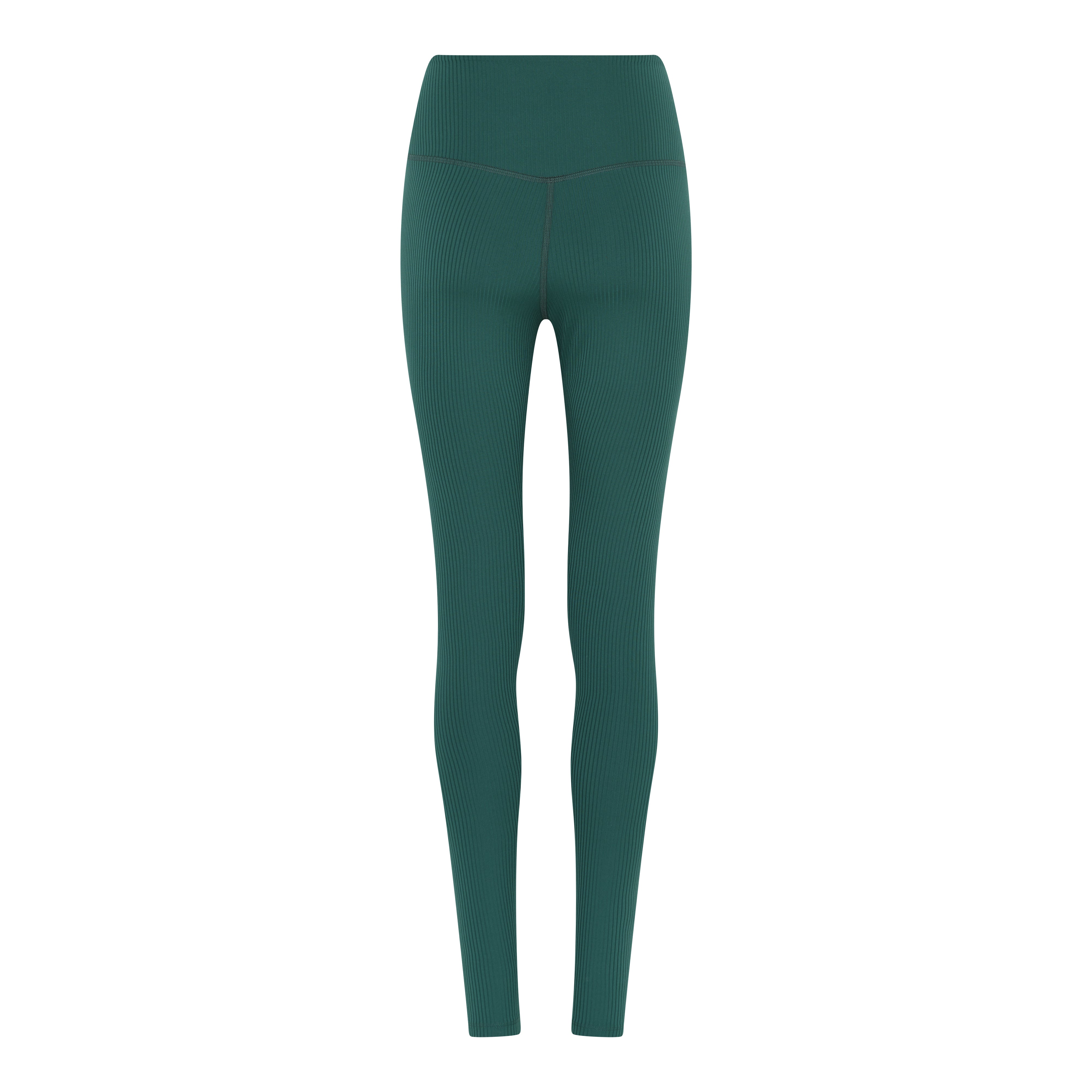 Rib High-Rise Legging, Long, Rain Forest