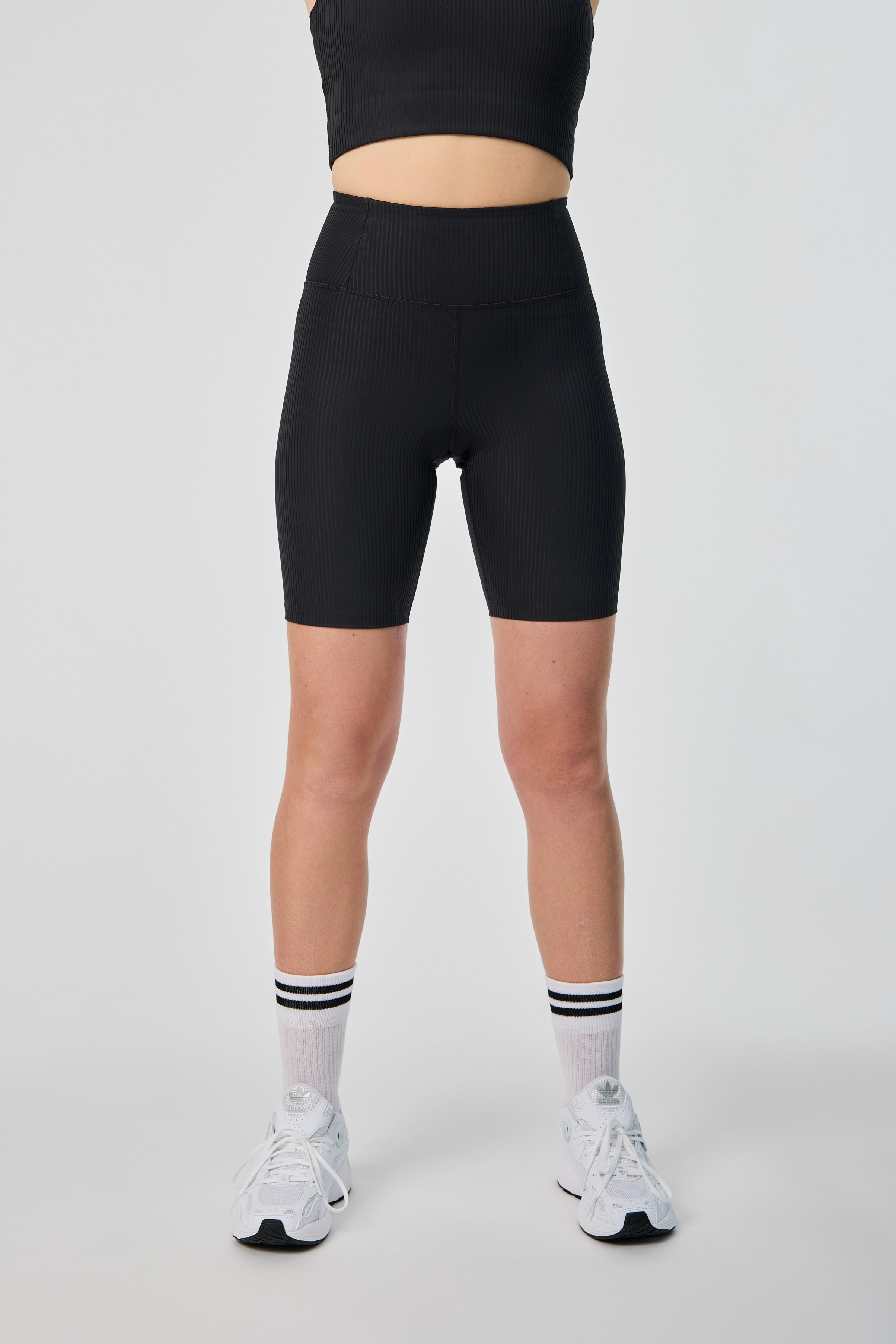 Rib Bike Shorts, Black