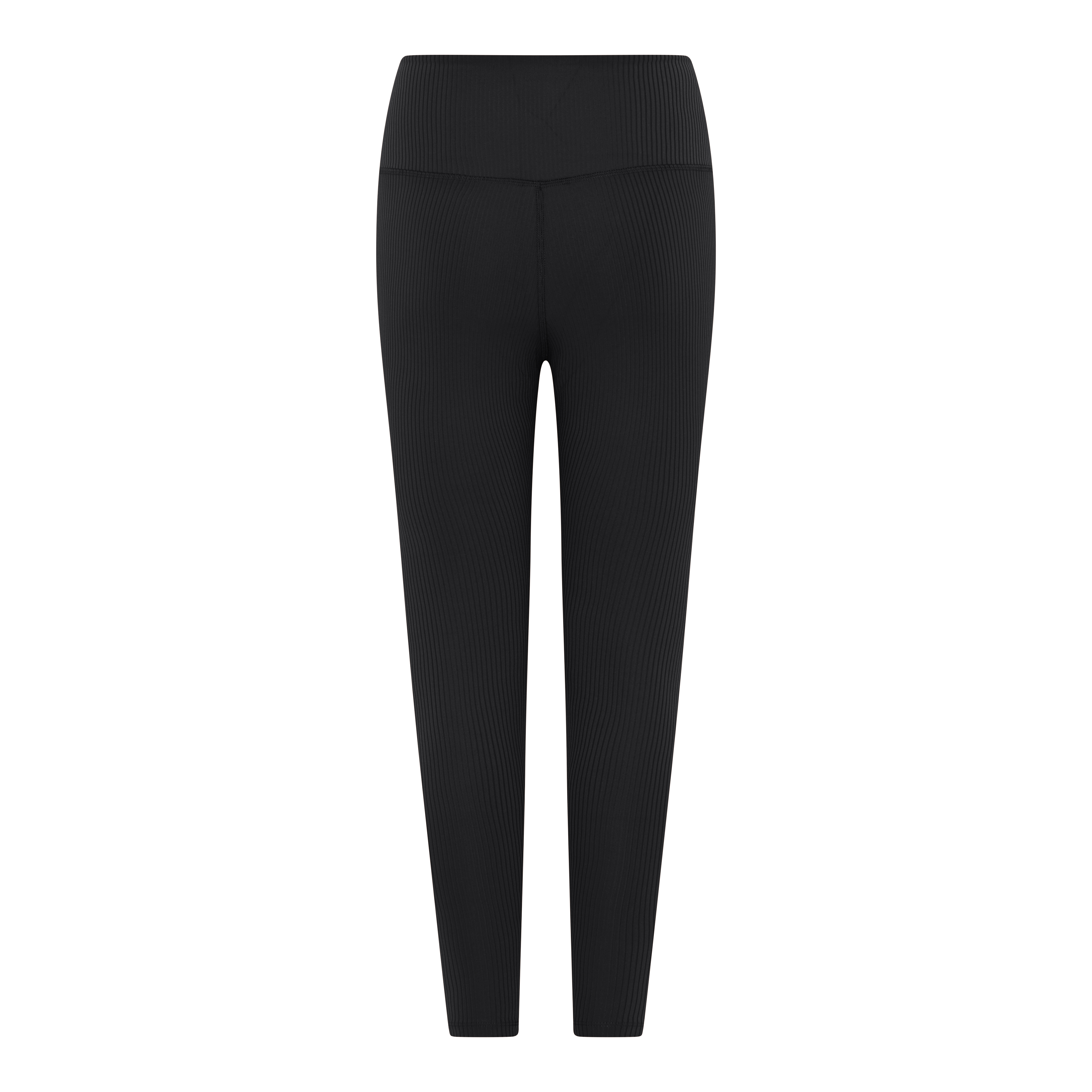 Rib High-Rise Legging, 7/8, Black