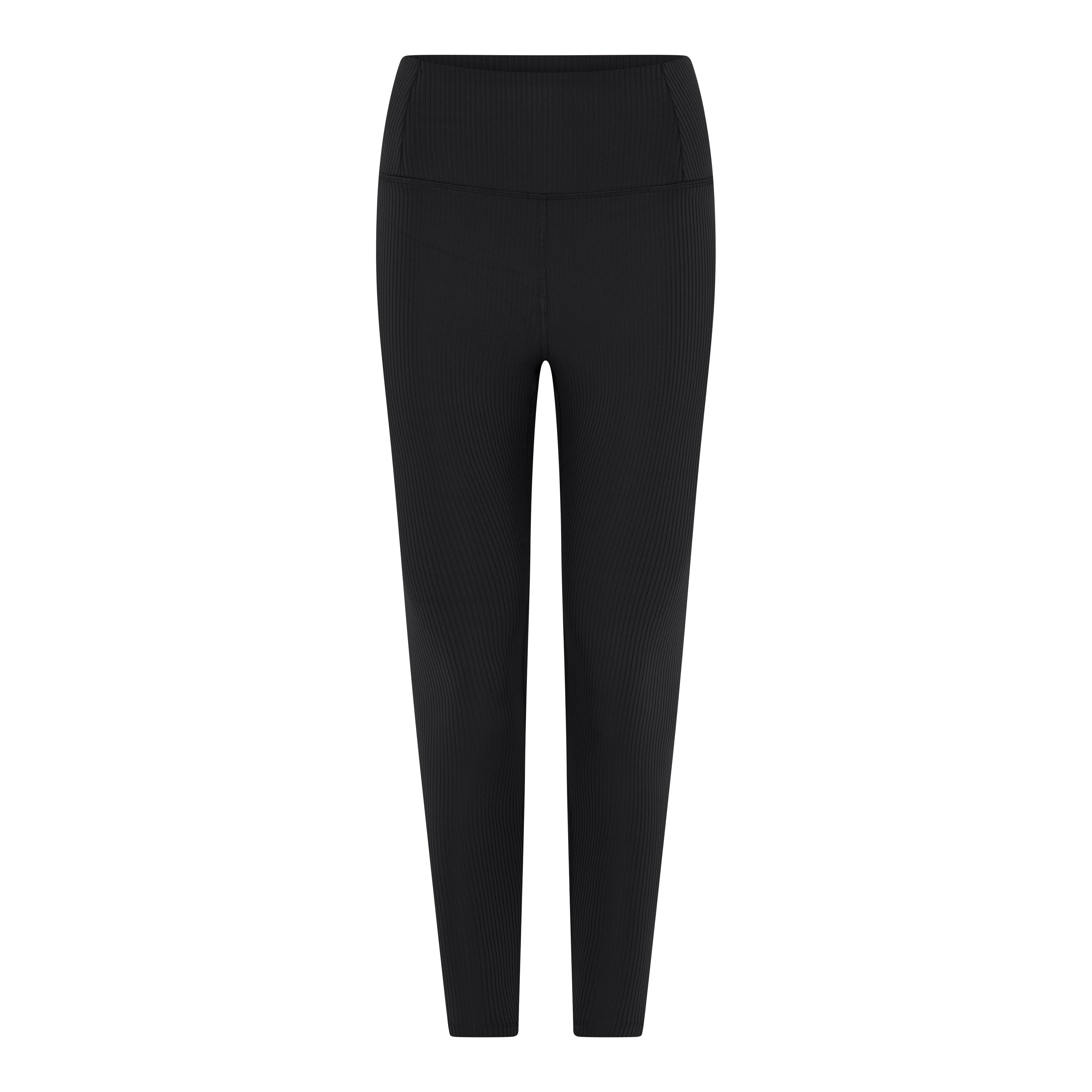 Rib High-Rise Legging, 7/8, Black