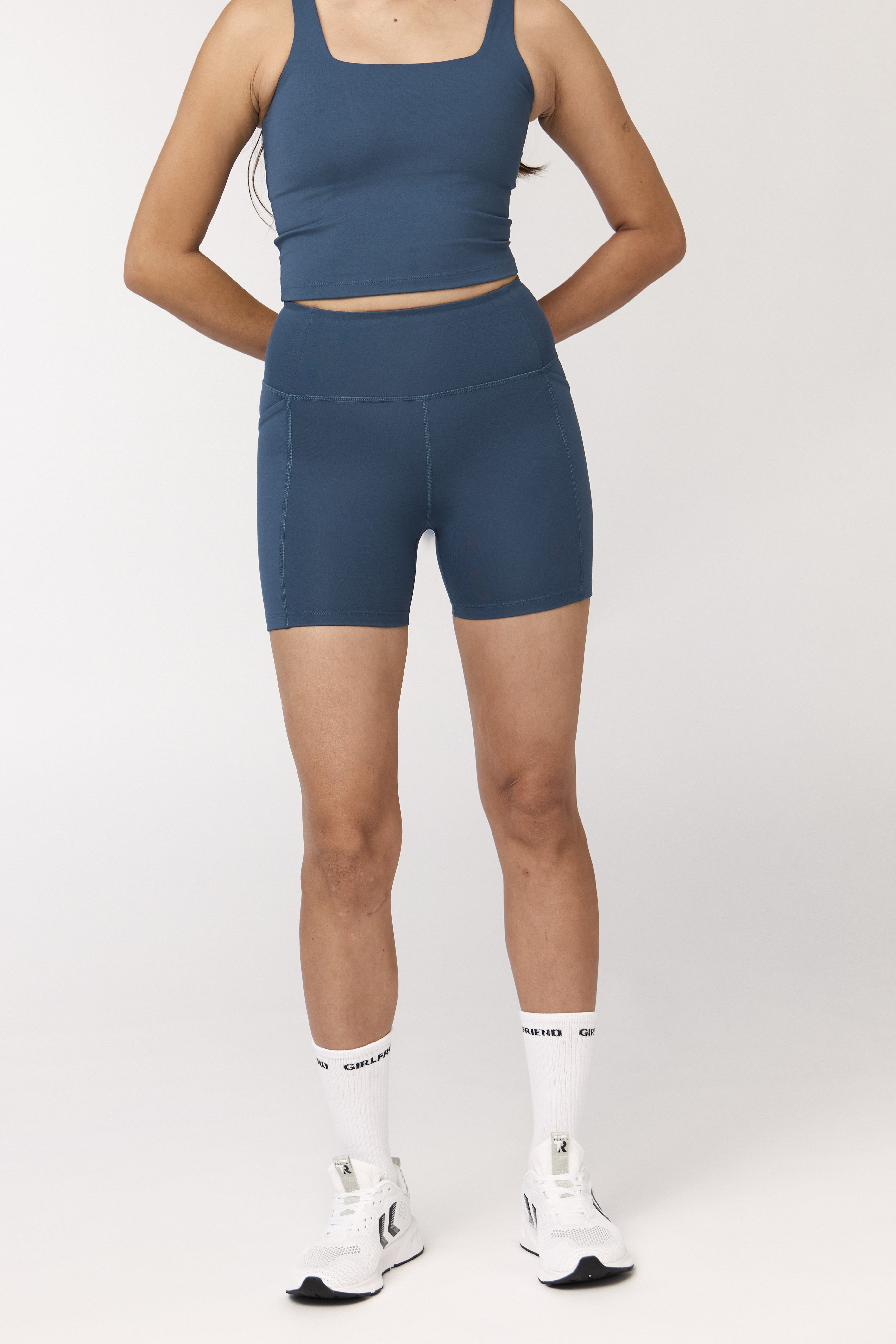 Pocket High-Rise Run Shorts, Ink