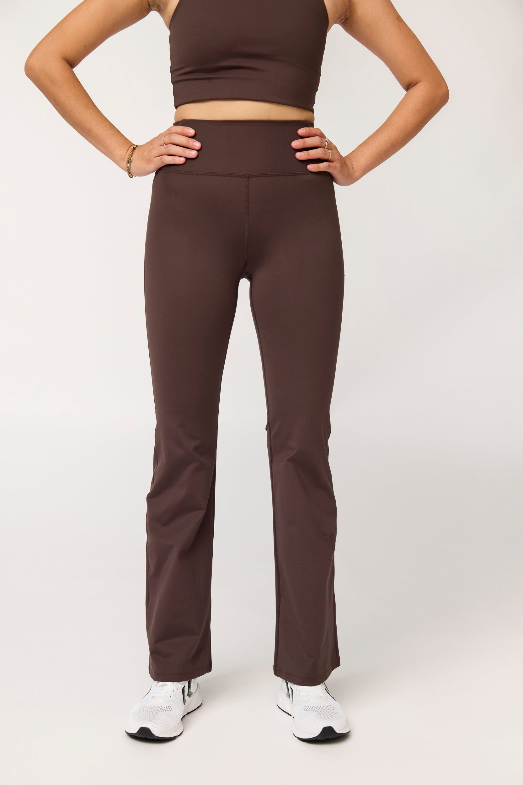 Compressive Flare Legging, Driftwood
