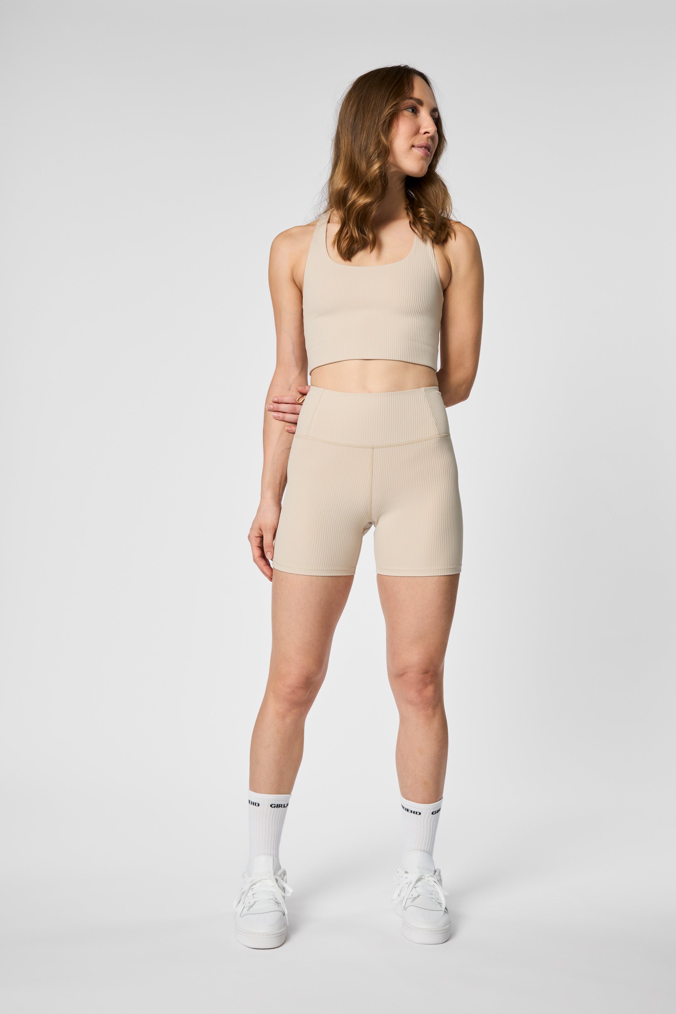 Rib Run Shorts, Feather