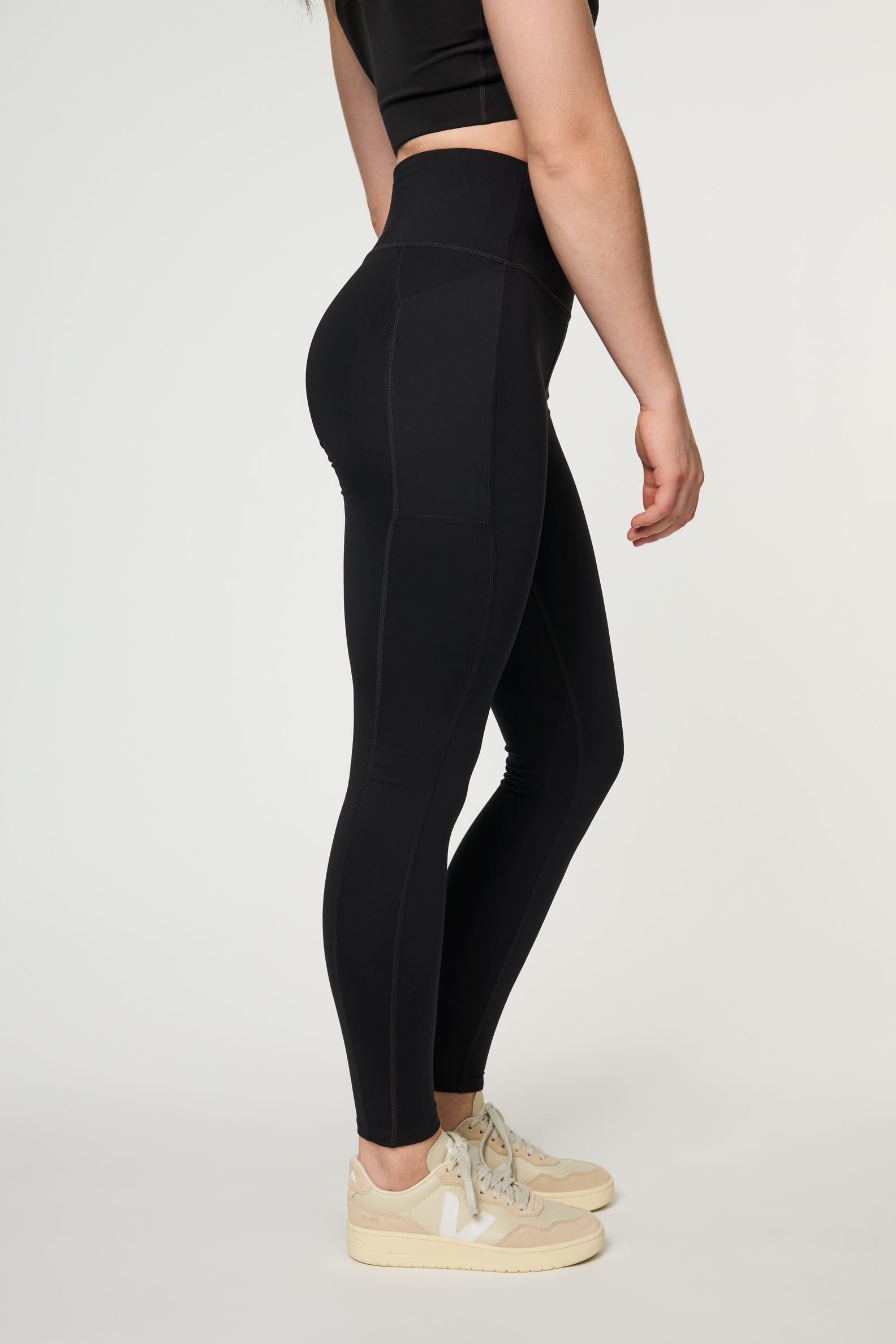Pocket High-Rise Legging, Long, Black