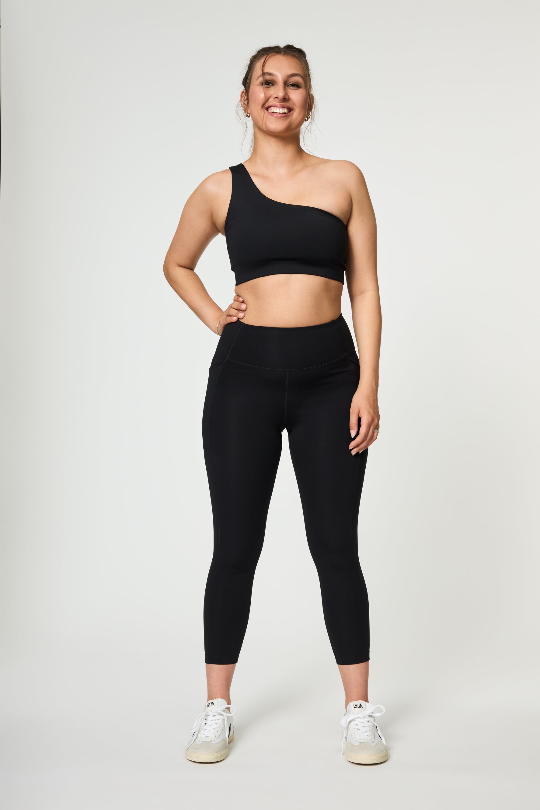 Pocket High-Rise Legging, 7/8, Black
