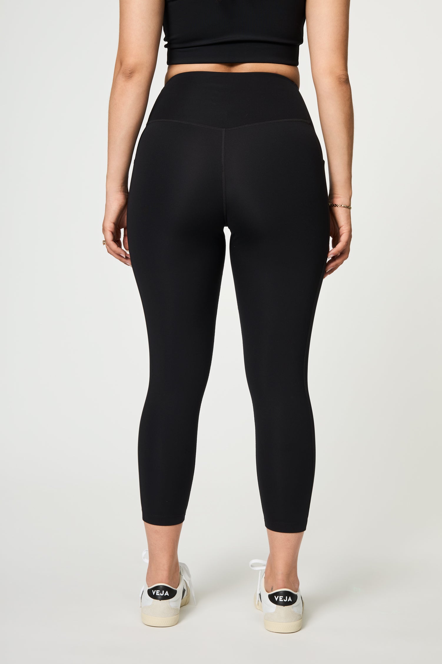 Pocket High-Rise Legging, 7/8, Black