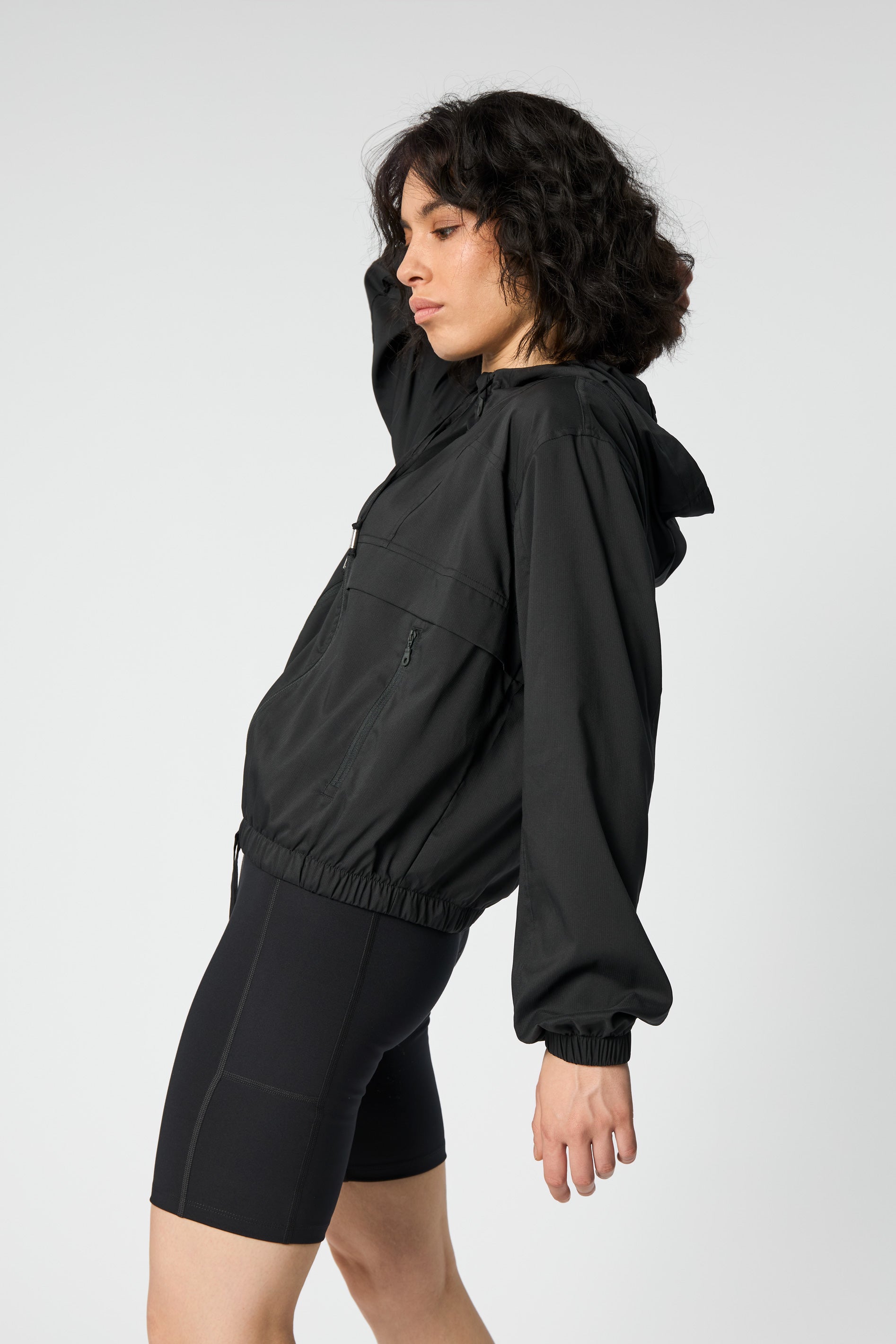 Pocket High-Rise Bike Shorts, Black