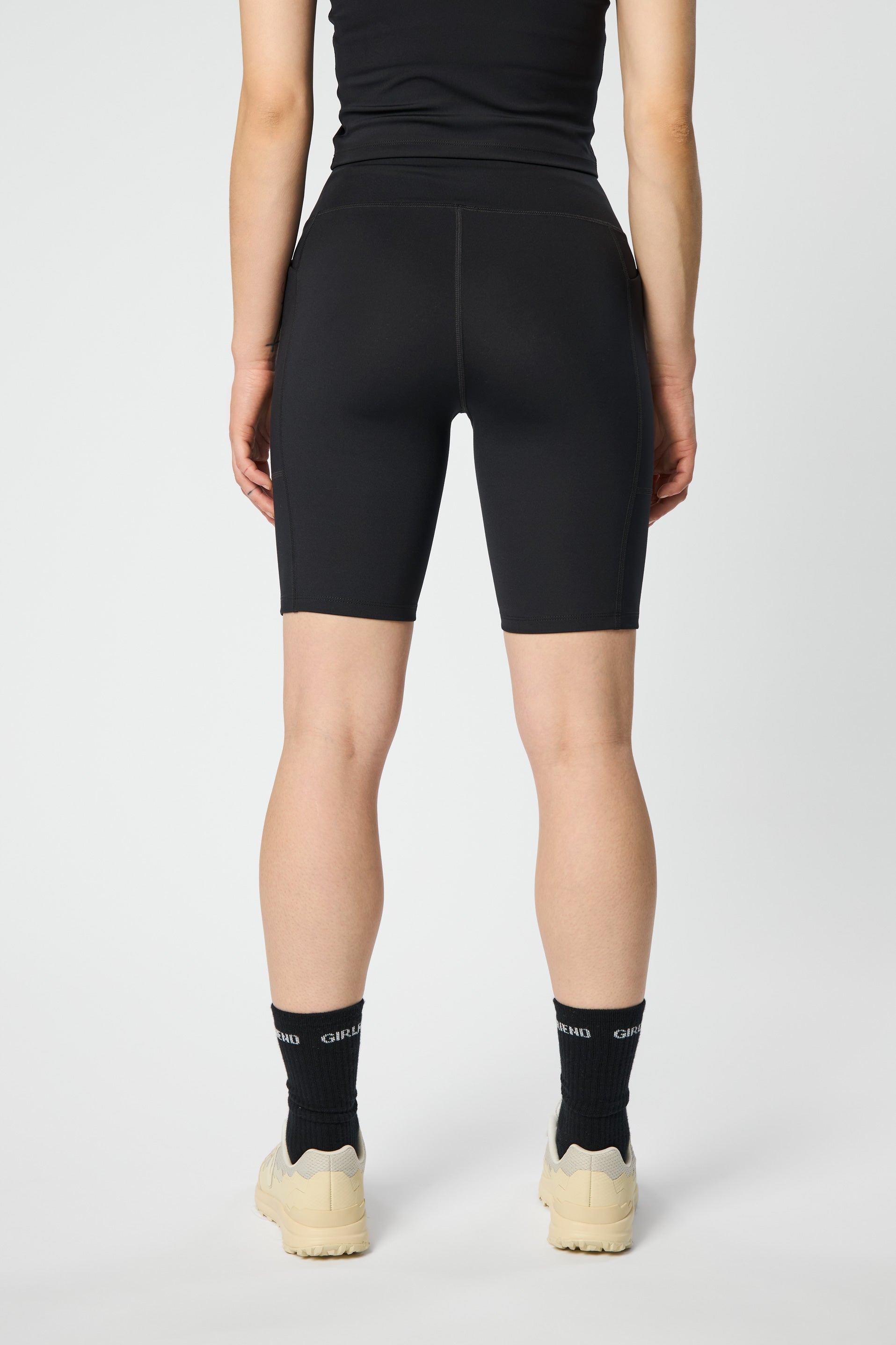 Pocket High-Rise Bike Shorts, Black