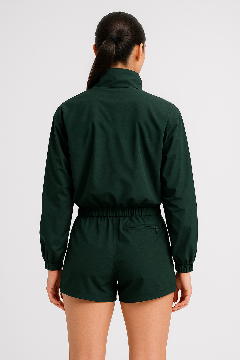 Hummingbird Windbreaker, Half Zip, Moss