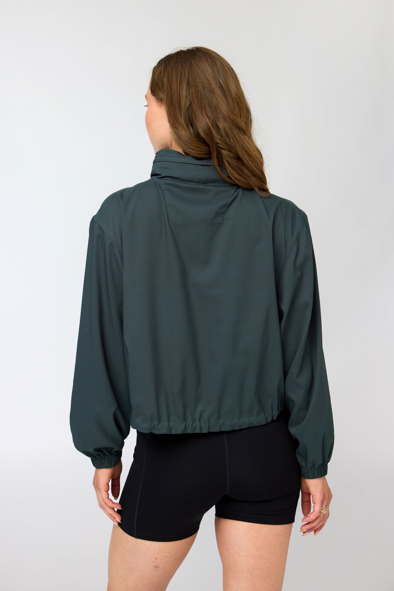 Hummingbird Windbreaker, Half Zip, Moss