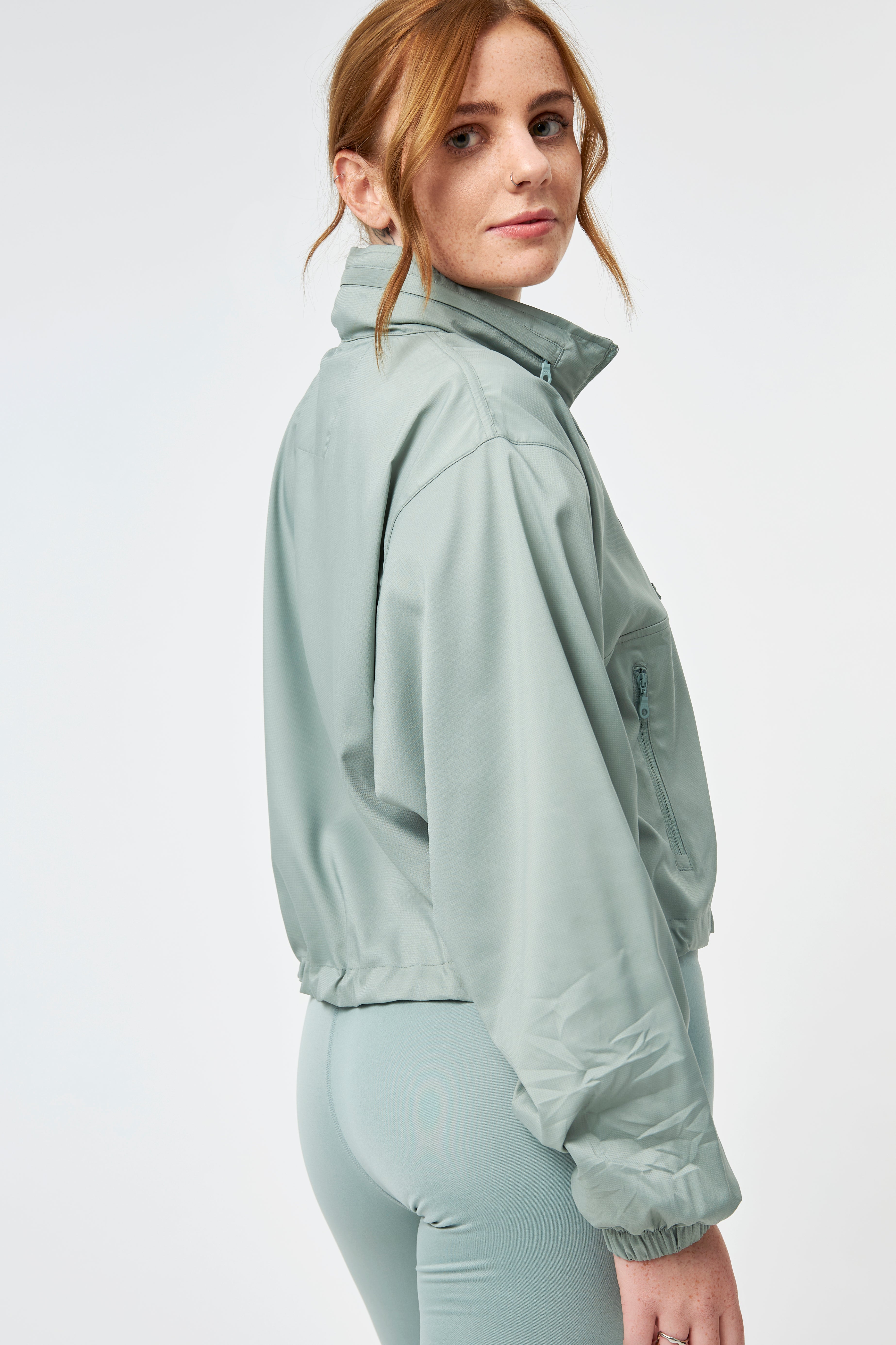 Hummingbird Windbreaker, Half Zip, Chinoiserie