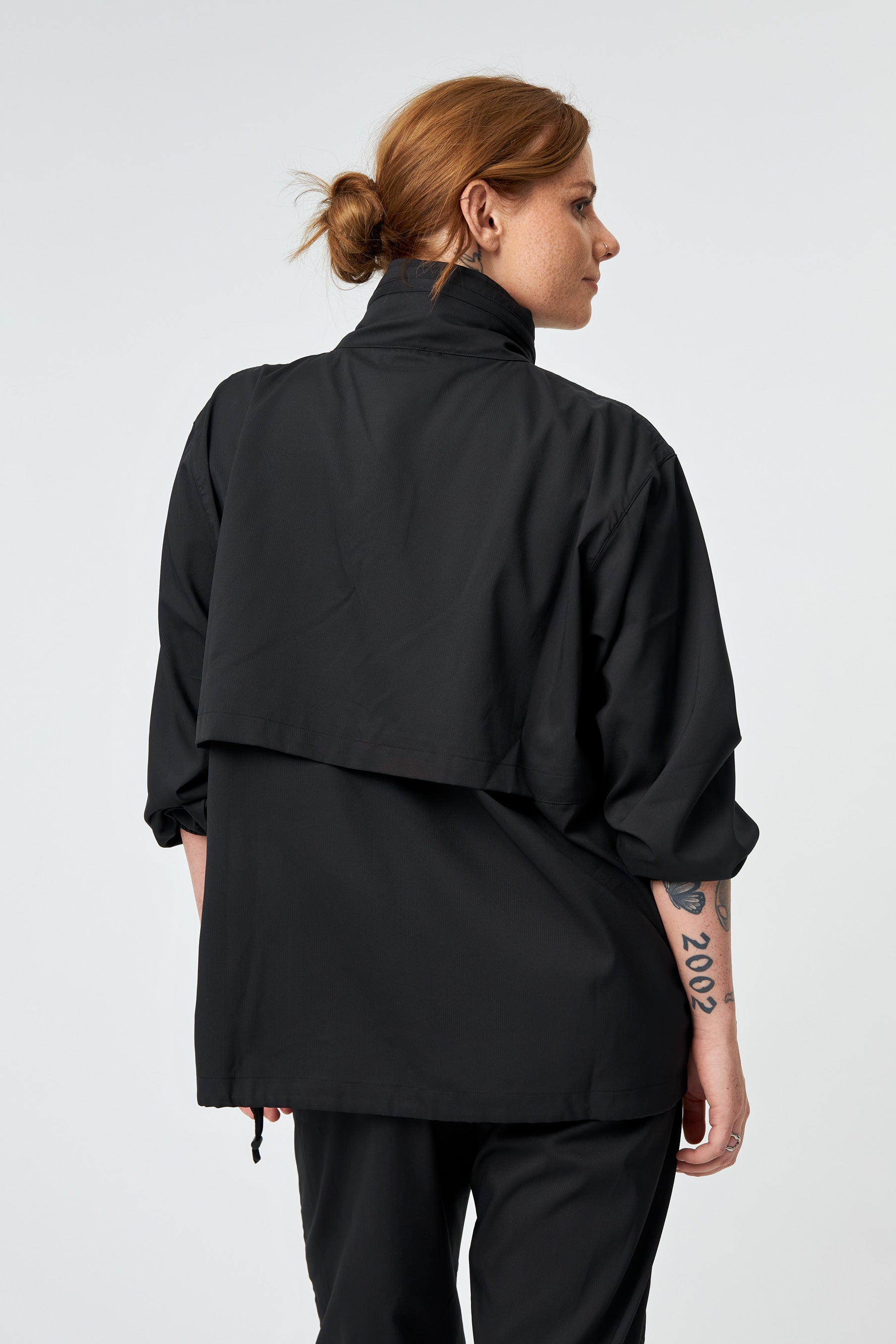 Sideline Windbreaker, Full Zip, Black